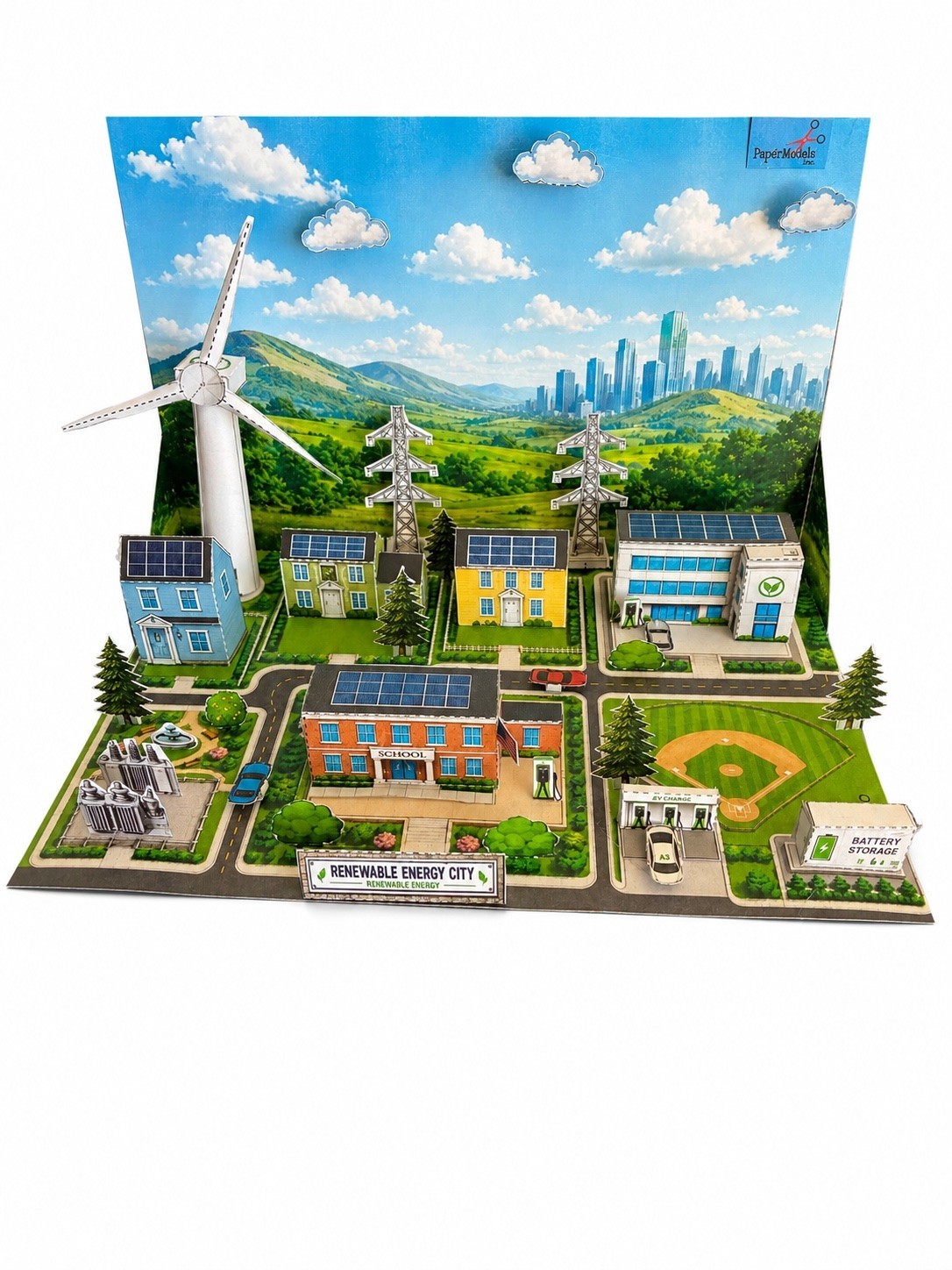 Renewable Energy City Paper Models – Series – paper model kits school projects