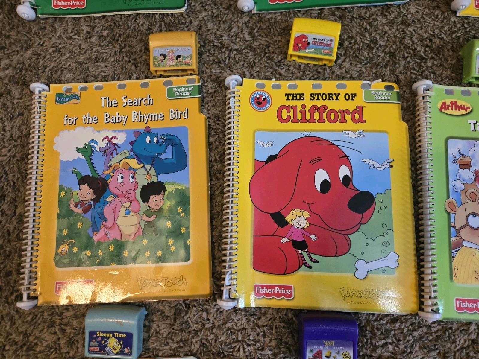 Fisher Price Power Touch Learning System Educational Children Books Cartridges