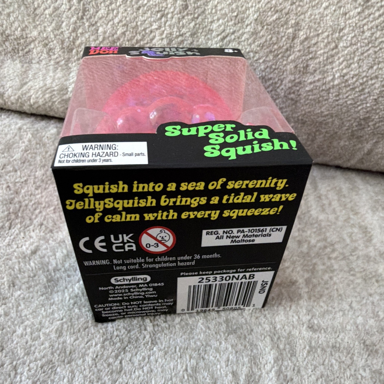 NeeDoh Jelly Squish Super Solid Squish Squeeze Toy Pink Purple 2025 25330NAB
