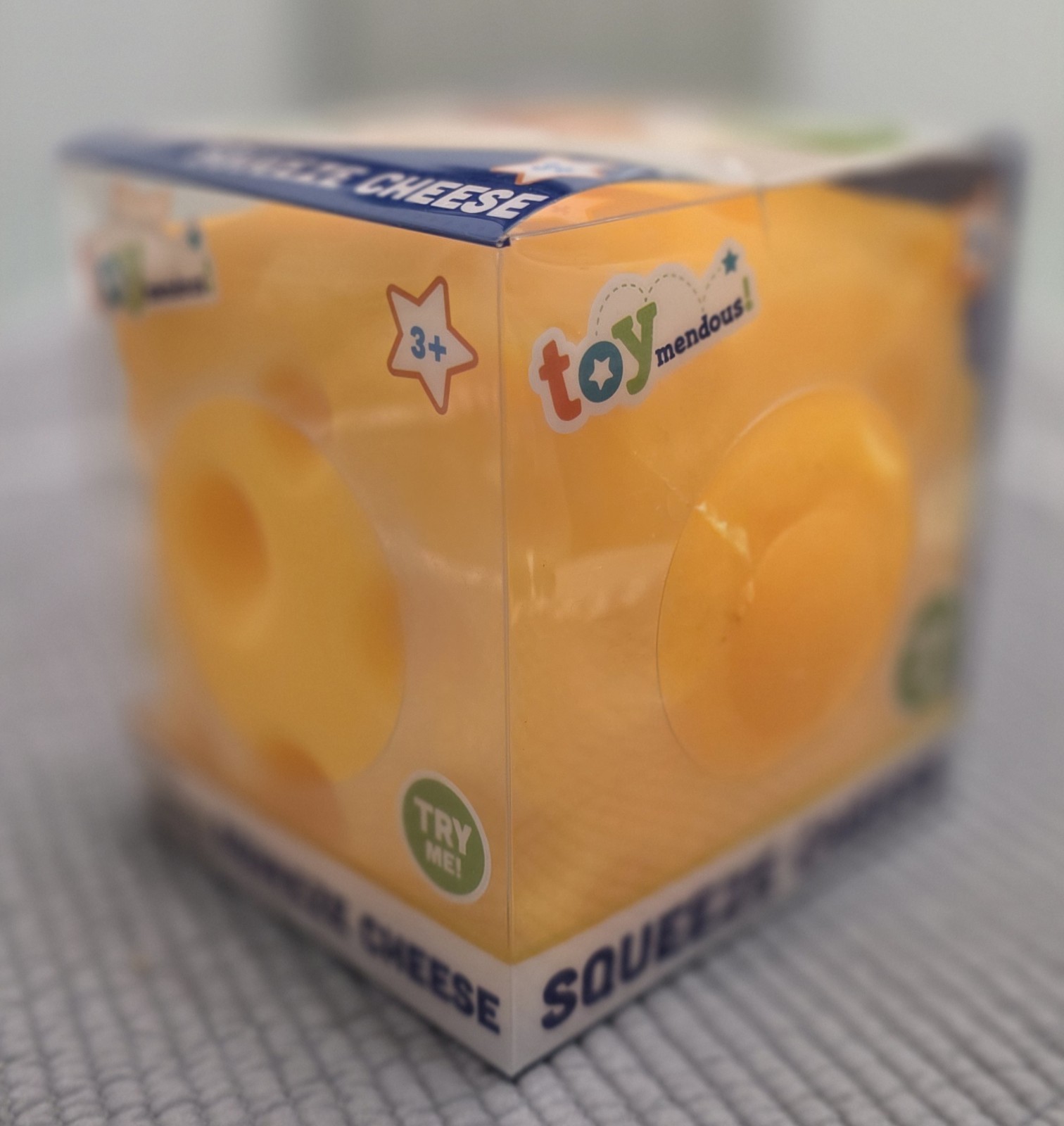Toymendous! Squeeze Cheese Block Large Squishy Stress Relief Fidget Sensory New