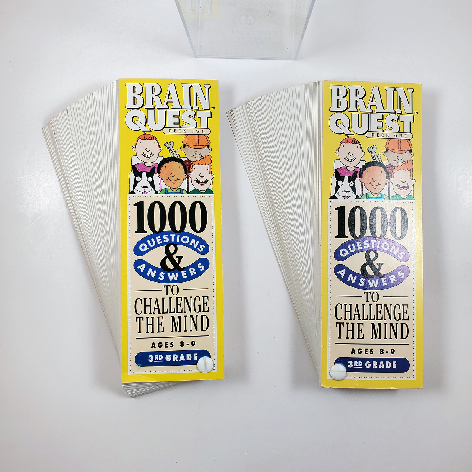 Vintage Brain Quest 1000 Questions & Answers Deck One & Two Ages 8-9 3rd Grade