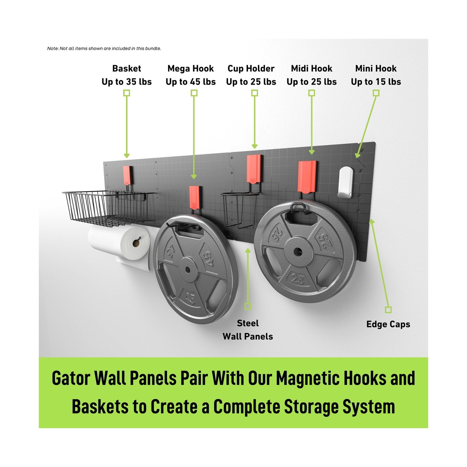 Gator Magnetics Wall Storage & Organization Kit – Includes (3) 16.7… Fas