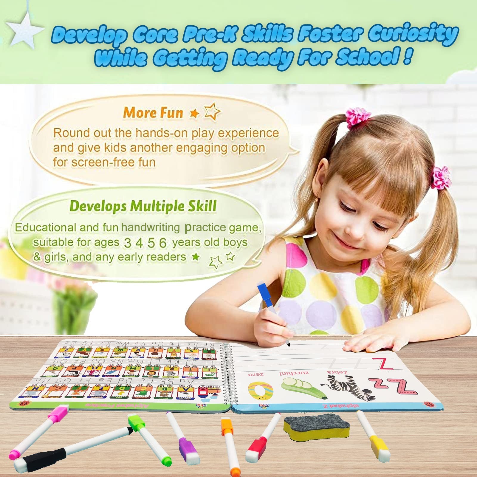 Preschool Learning Activities Educational Workbook – Toddler Prek Montessori …