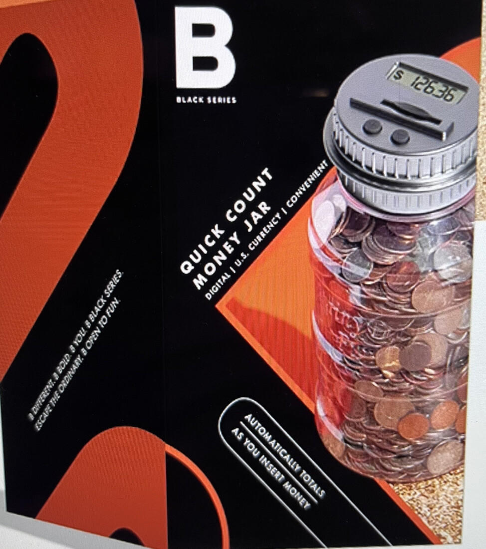 Black Series Brand Digital Counting Money Jar NEW