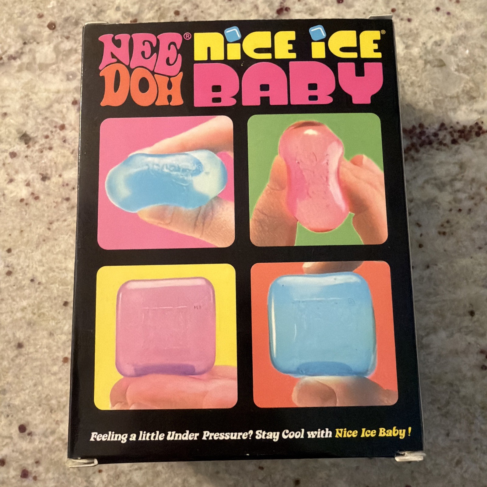 NeeDoh Nice Ice Baby 4 pack, Set of Four Nee Doh Mini Nice Cube Pink Blue Purple