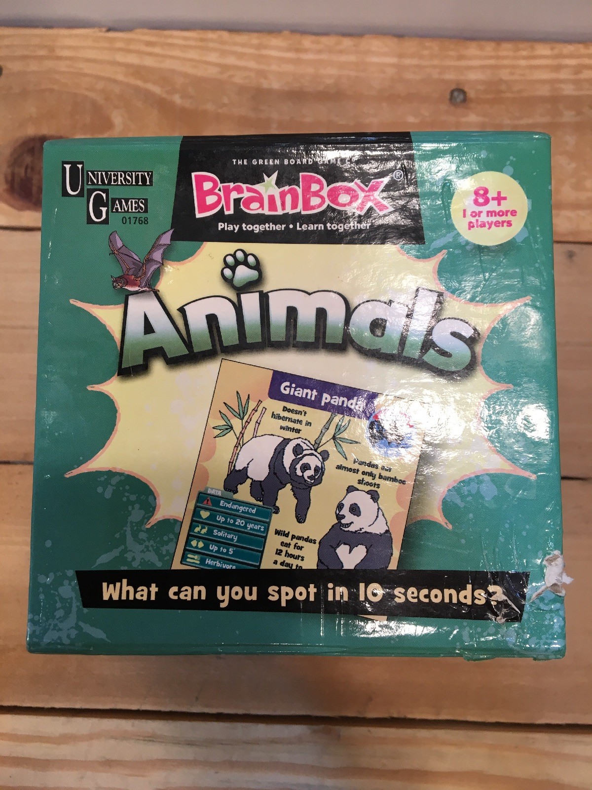 University Games BrainBox Memory Game Animals Edition Ages 8 and Up