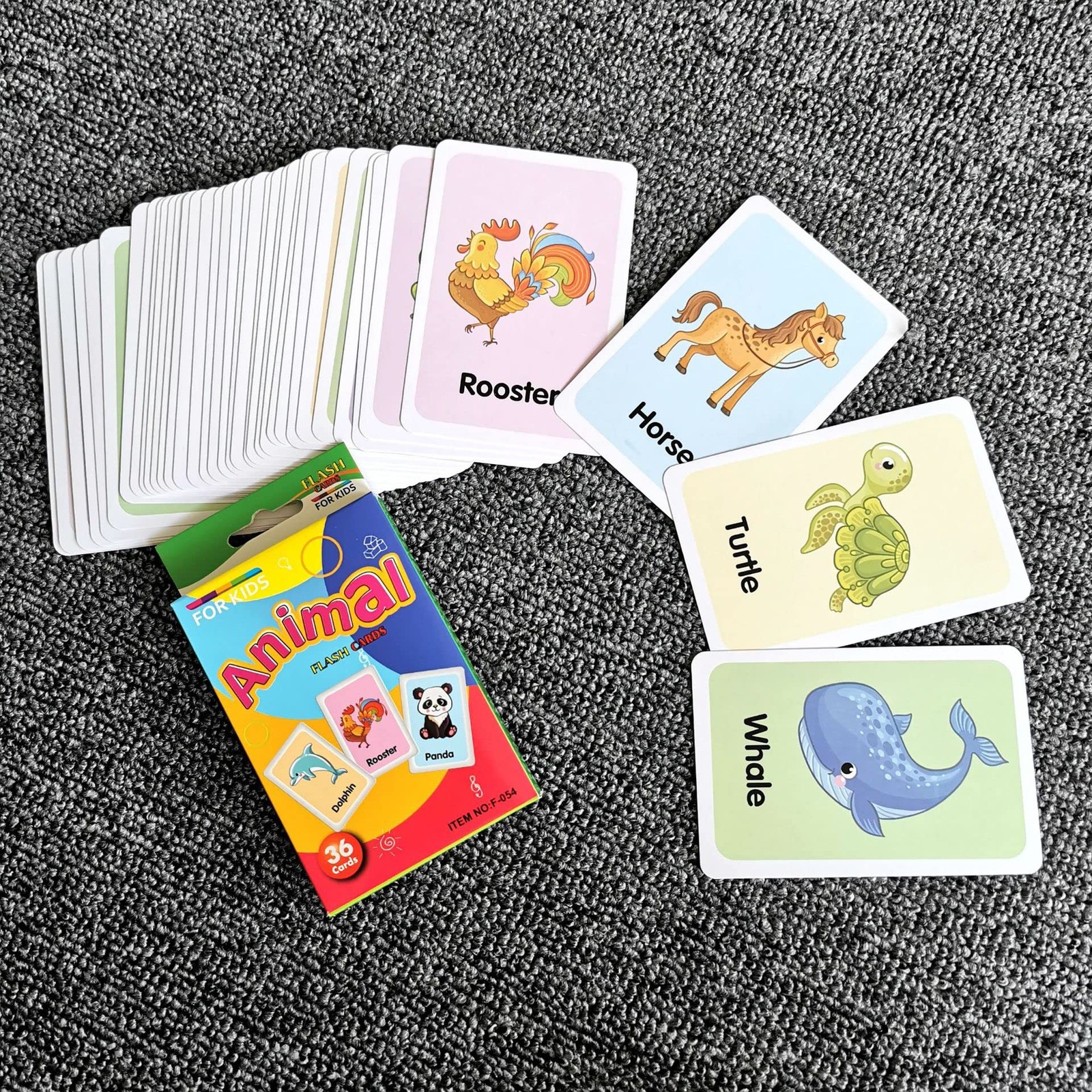 Flash Cards for Toddlers, Educational Learning Set of 144, Body Animal Food F…
