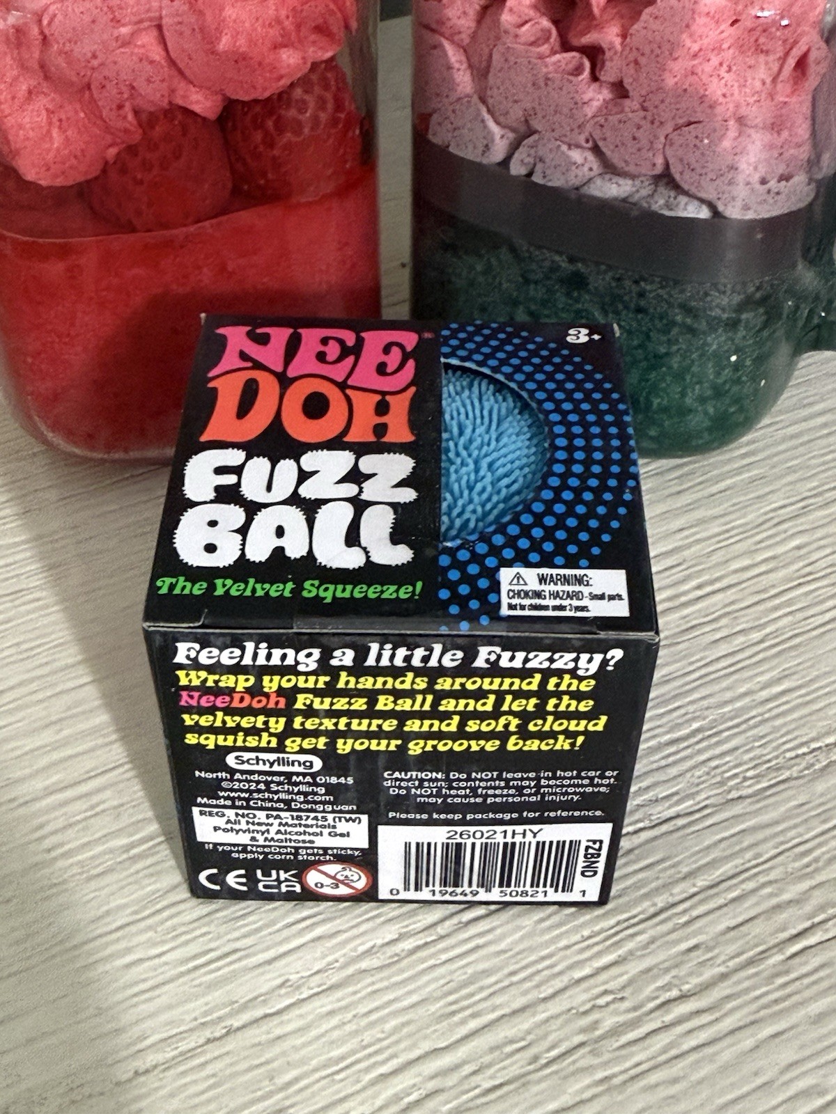 NEW Blue Needoh FUZZ BALL Nee Doh Squishy Fuzzball AUTHENTIC US Squeeze Squish