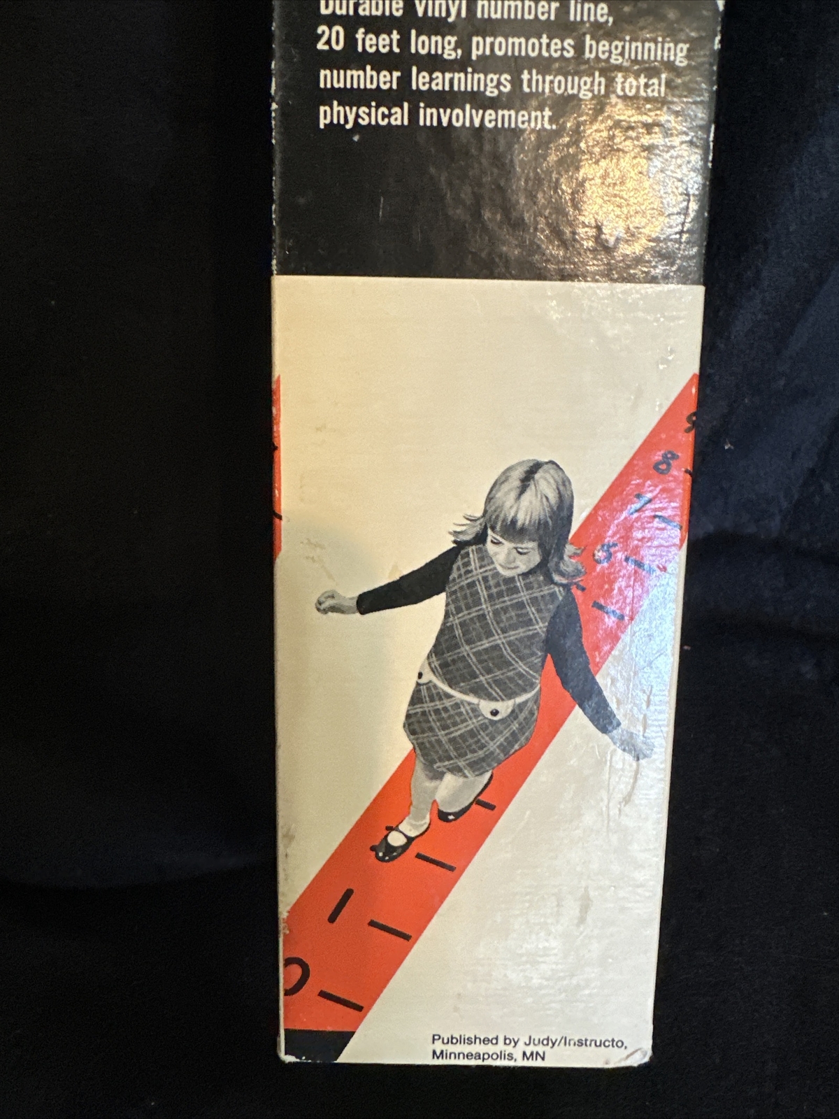 Vintage Judy Walk On Red Vinyl Number Line 0 to 20 FT Original Box