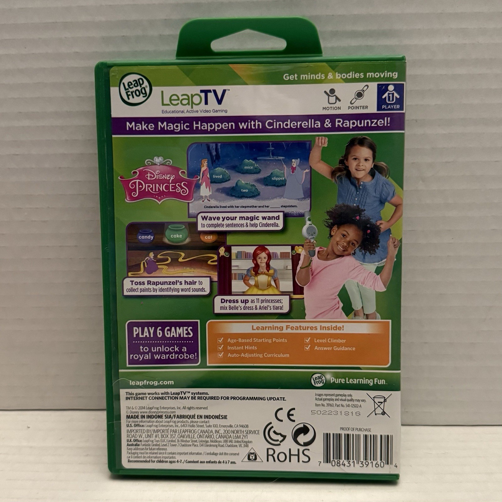 Leapfrog LeapTV Game – Disney Princess – Reading (Pre-K-1st Grade, 4-7 Years)