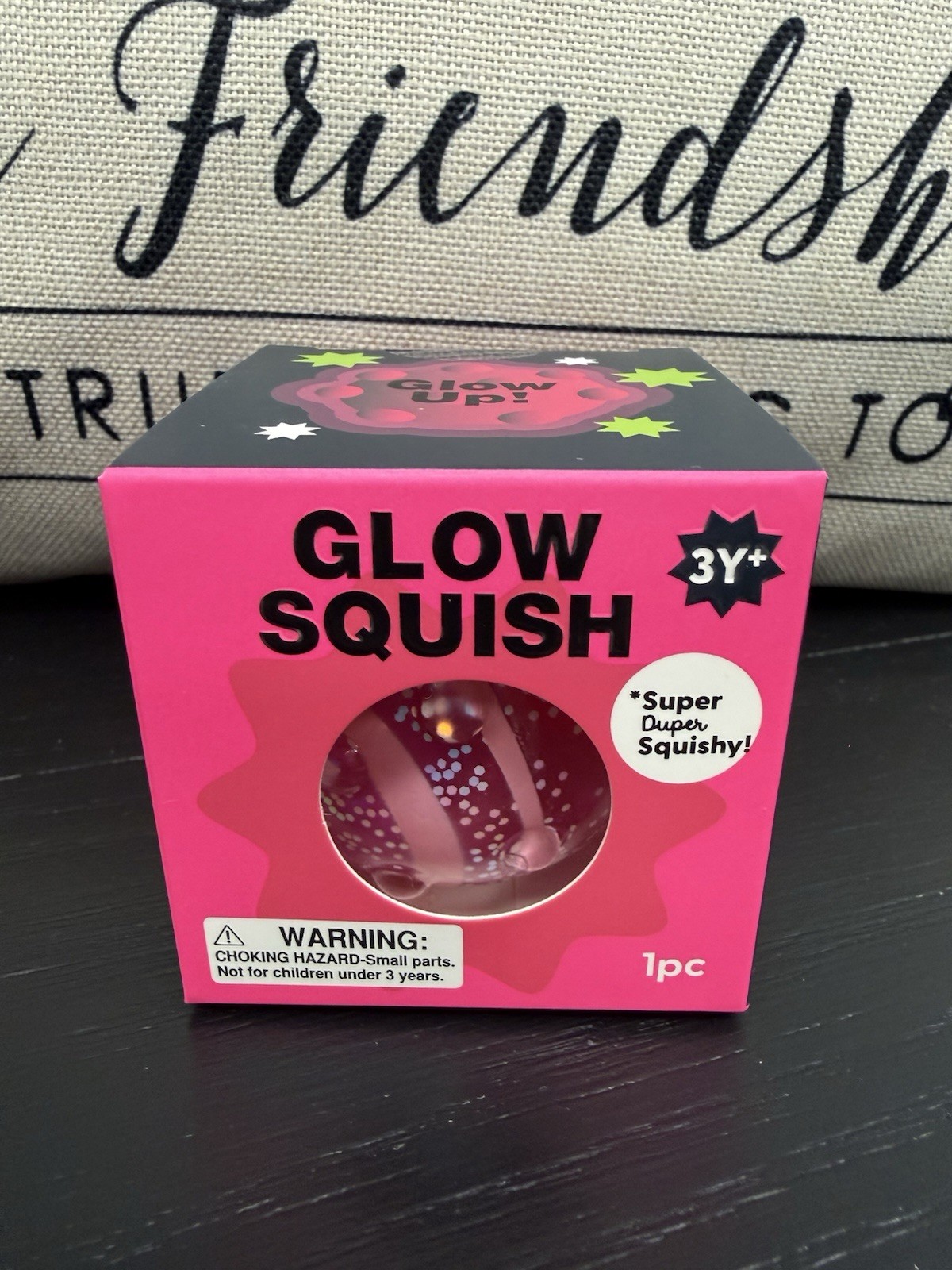 NEW Super Duper Squishy Glow in the Dark Squeezy by J’Adore Pink Glow Squish