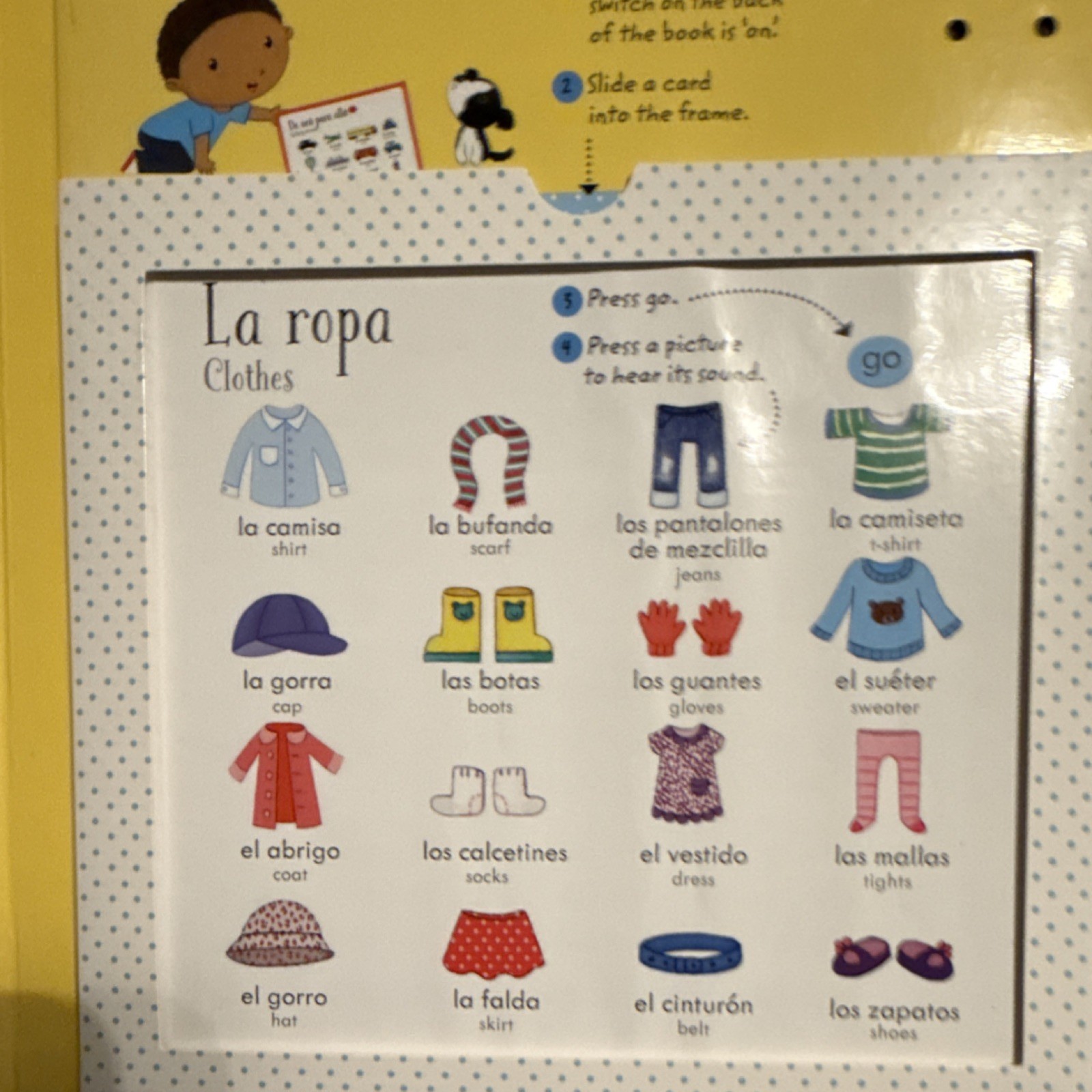 Usborne Listen and Learn First Spanish Words Interactive Educational Book