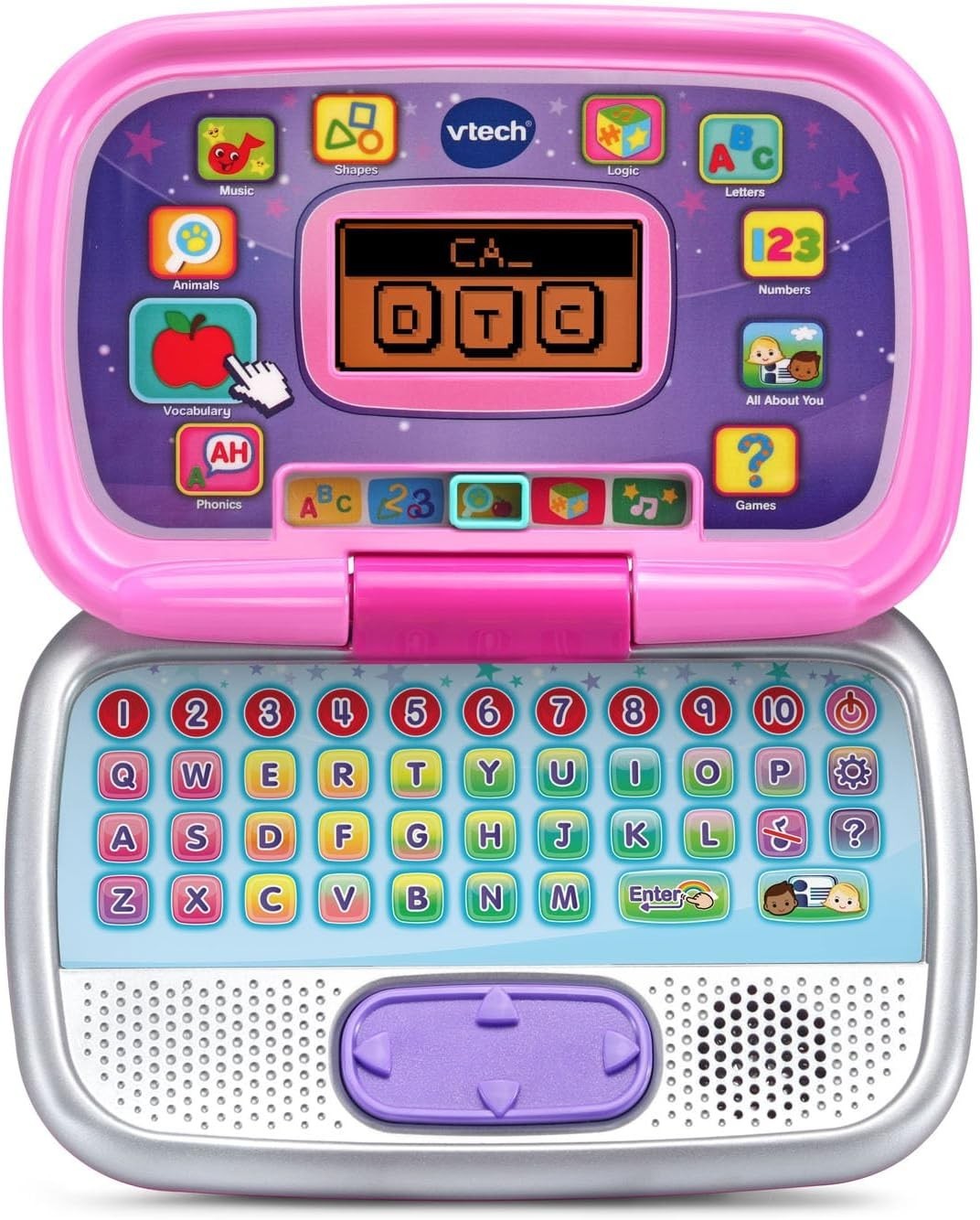 Preschool Laptop Toy Pink Kids Learning Computer Toddler Educational