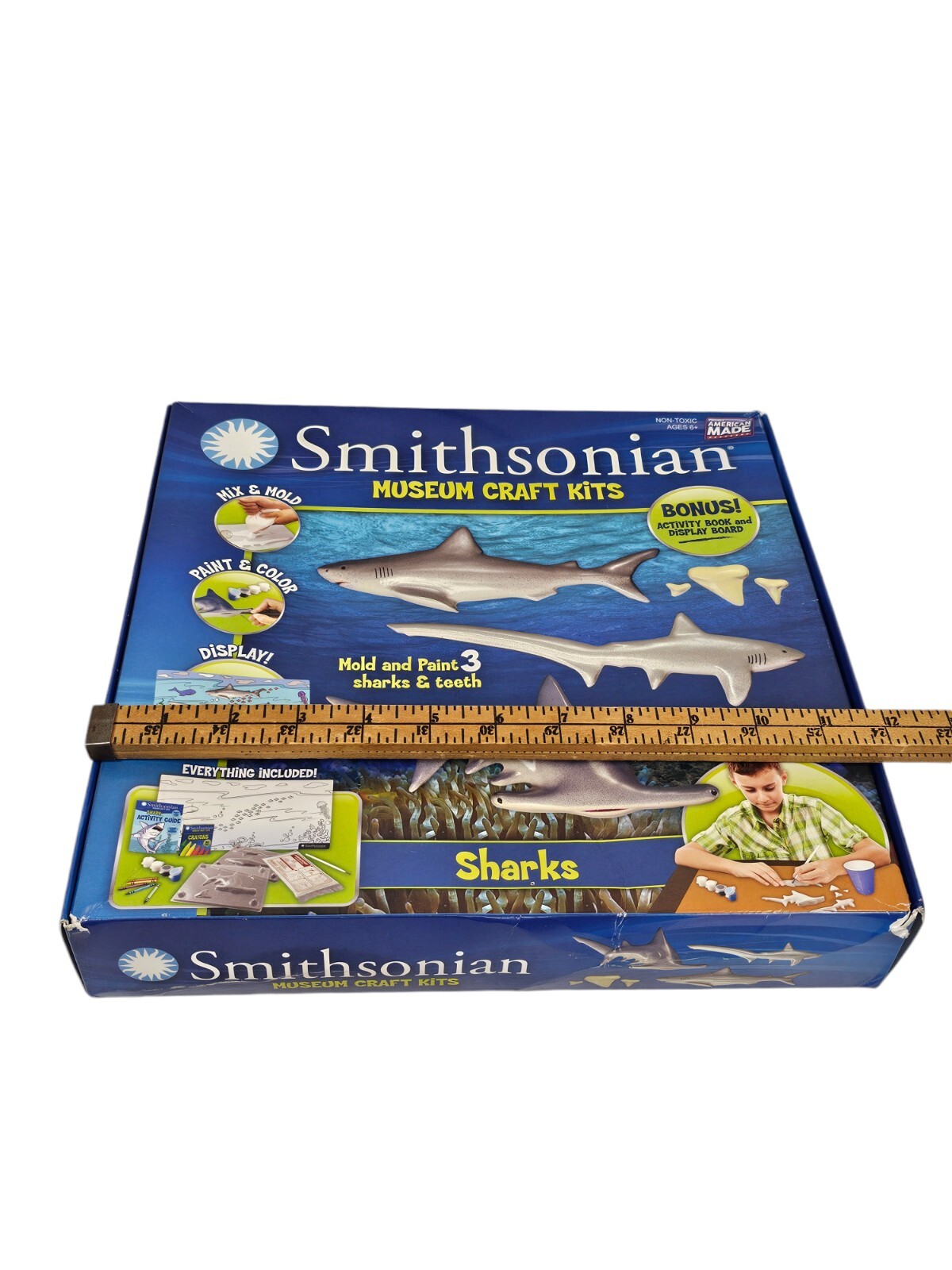 Smithsonian Museum Craft Kit – Sharks! Everything Included Ages 6+ New