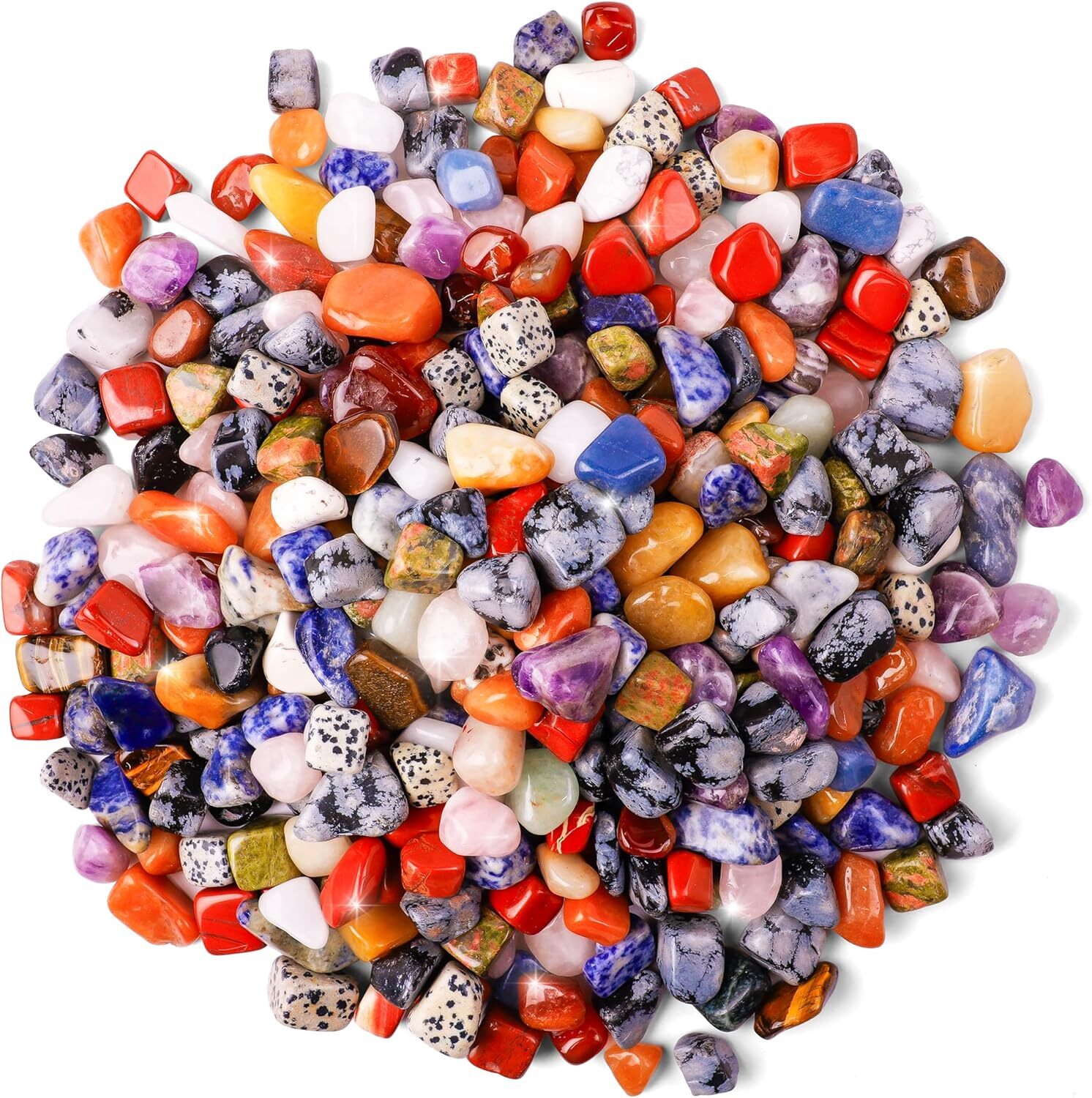 National Geographic Premium Polished Stones – 2 Pounds of 3/4-Inch Tumbled Stone