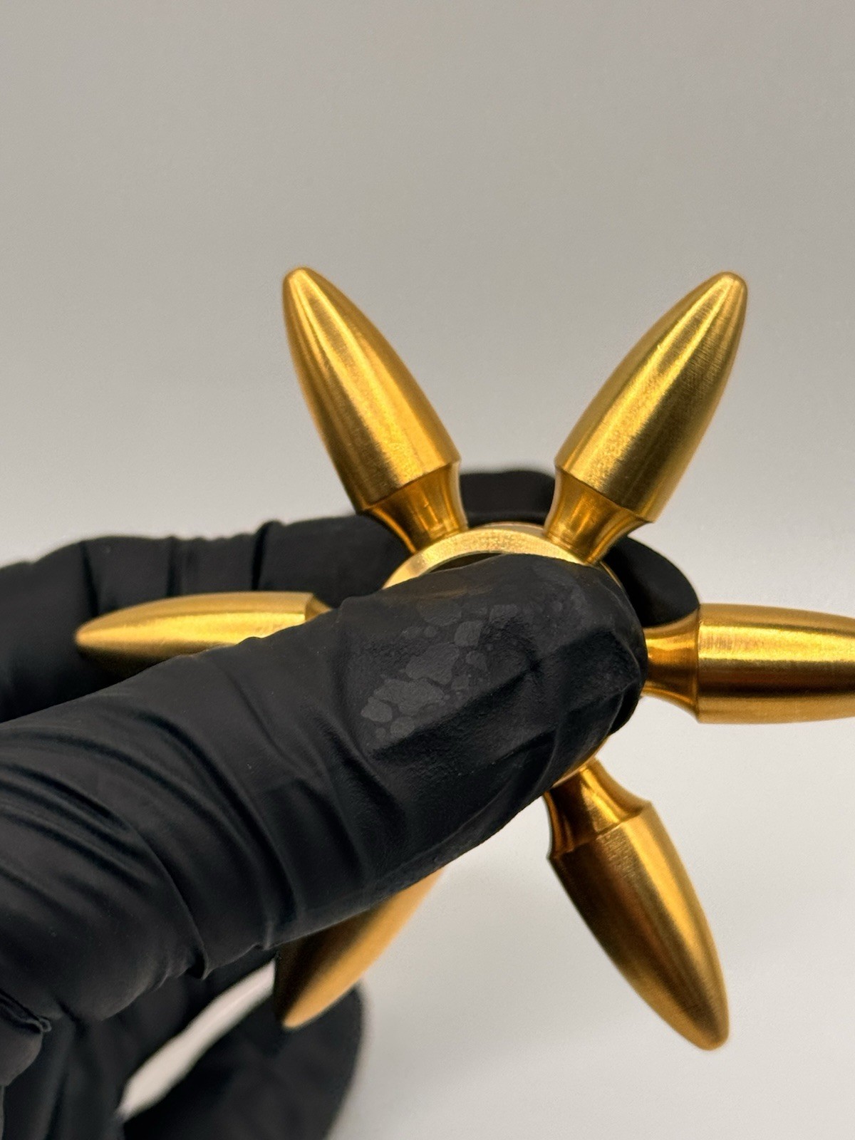 Gold Bullet Metal Brass Fidget Spinner All Metal Toy Adults Kids Boys Girls