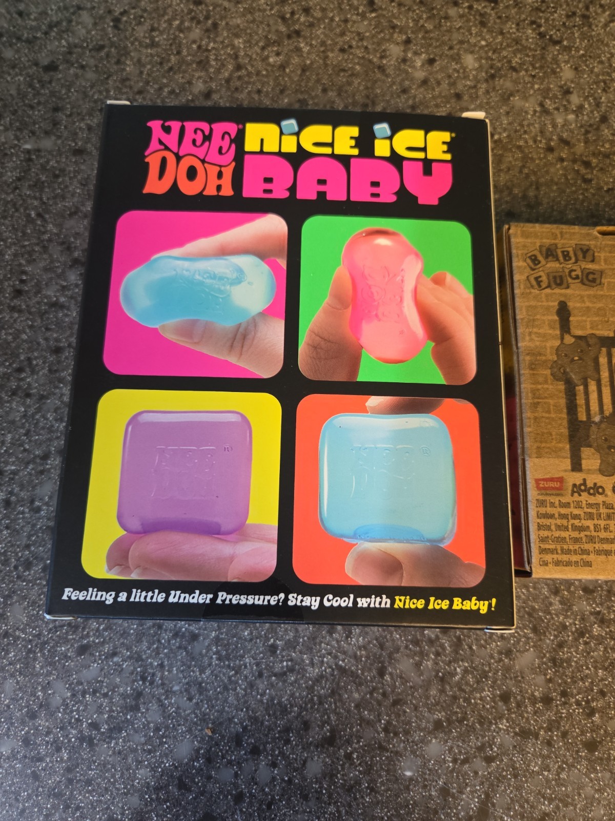 NeeDoh Nice Cube Sensory Squeeze Toy 4-Pack + 1 Free Baby Fuggler. All Brand New
