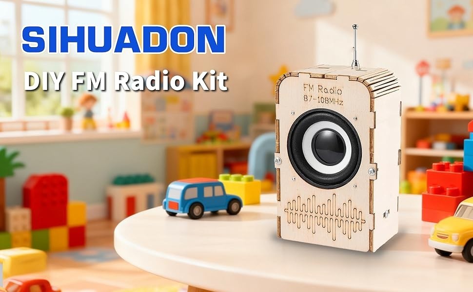 DIY FM Radio Kit for Kids 6-14 Electronics, Science & Circuit Project Nice Gift