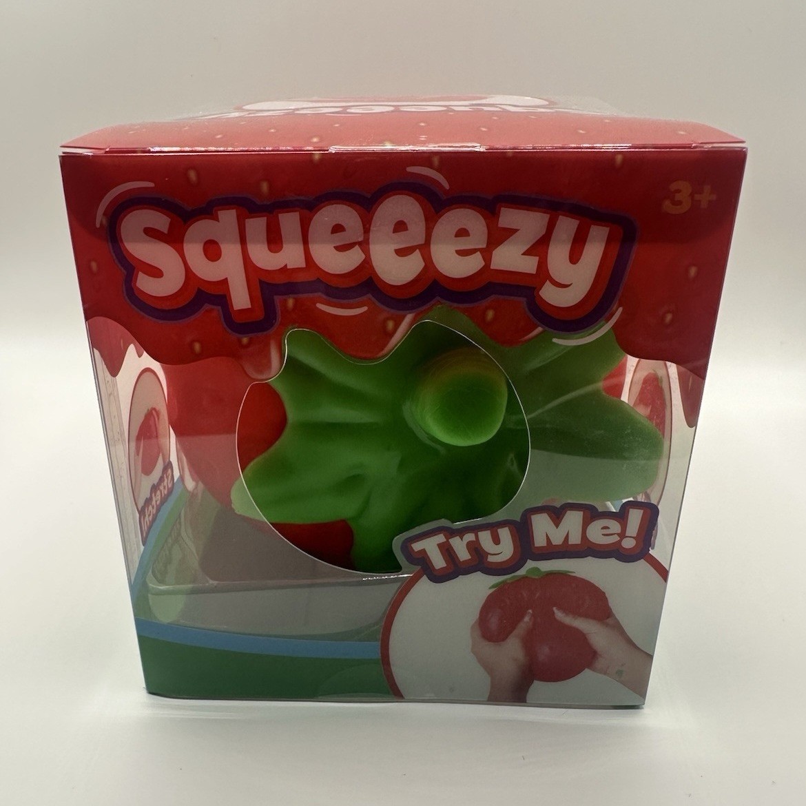 Squeezy Strawberry Squeeze Toy, Red, Kids Ages 4-7 & 8-11 Years