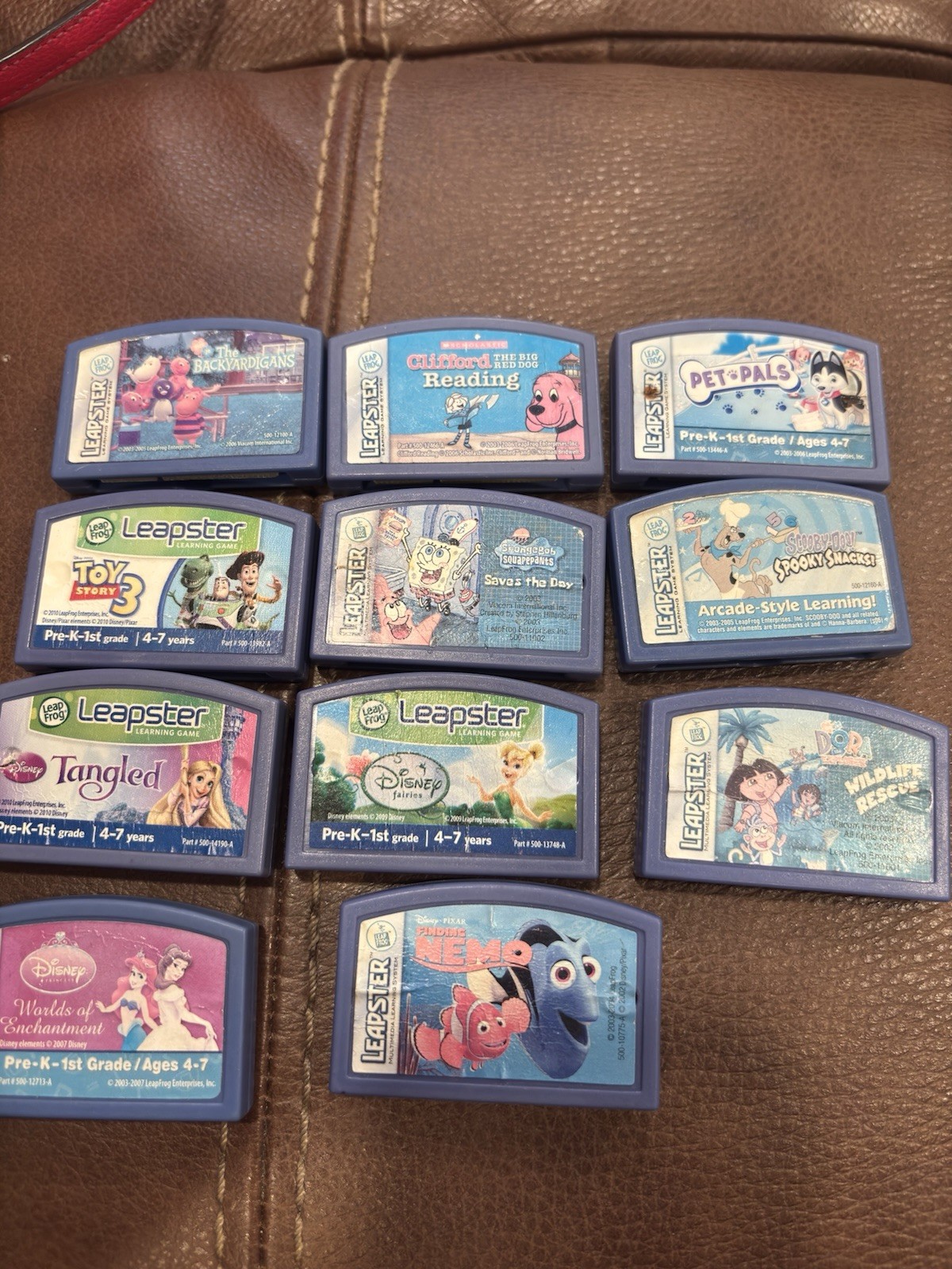 Leap Frog Leapster Lot of 11 Games Cartridges Only Age 4 – 7 years & 5 – 8 years