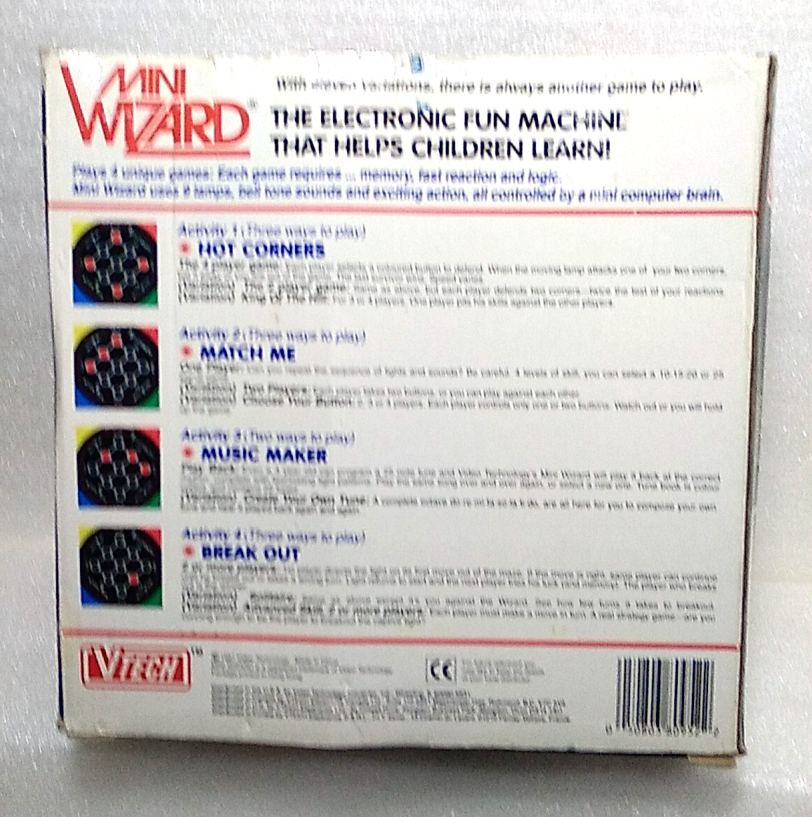 VTECH ~MINI WIZARD ~FUN ELECTRONIC LEARNING MACHINE ~w/ Box ~Vintage
