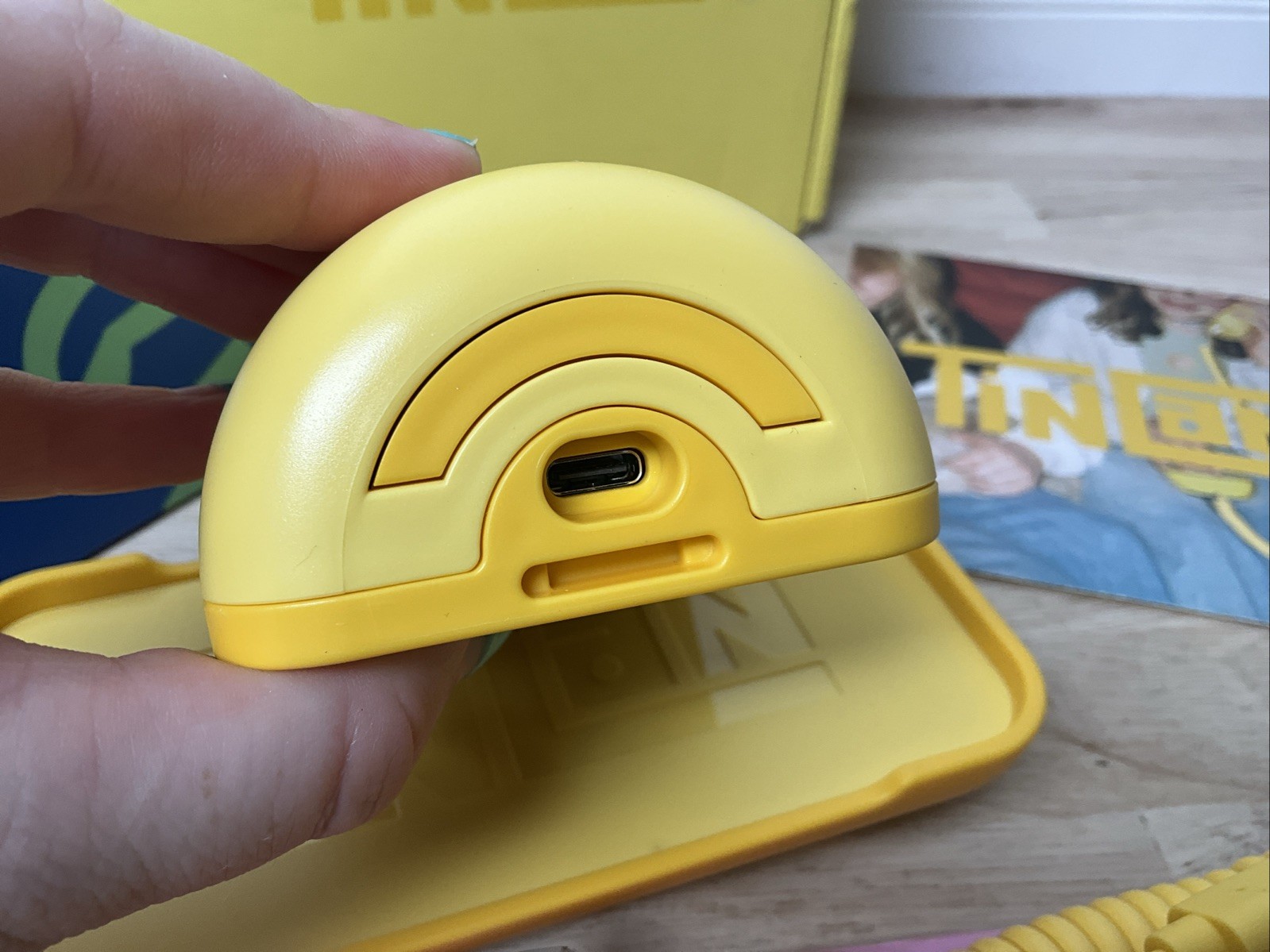 Tin Can Yellow Phone Kids Landline Answer Me – No Power Cable