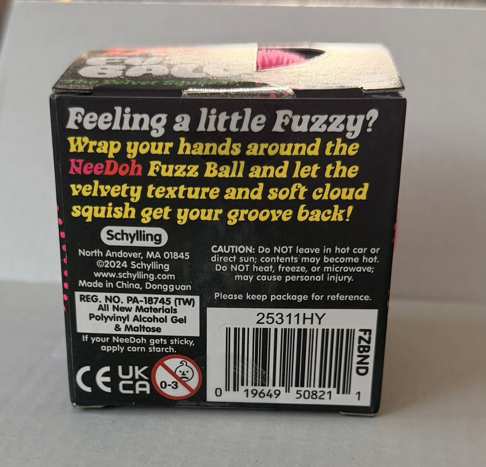 Schylling NeeDoh Fuzz Ball The Velvet Squeeze! Pink Squishy TikTok VIRAL NIB