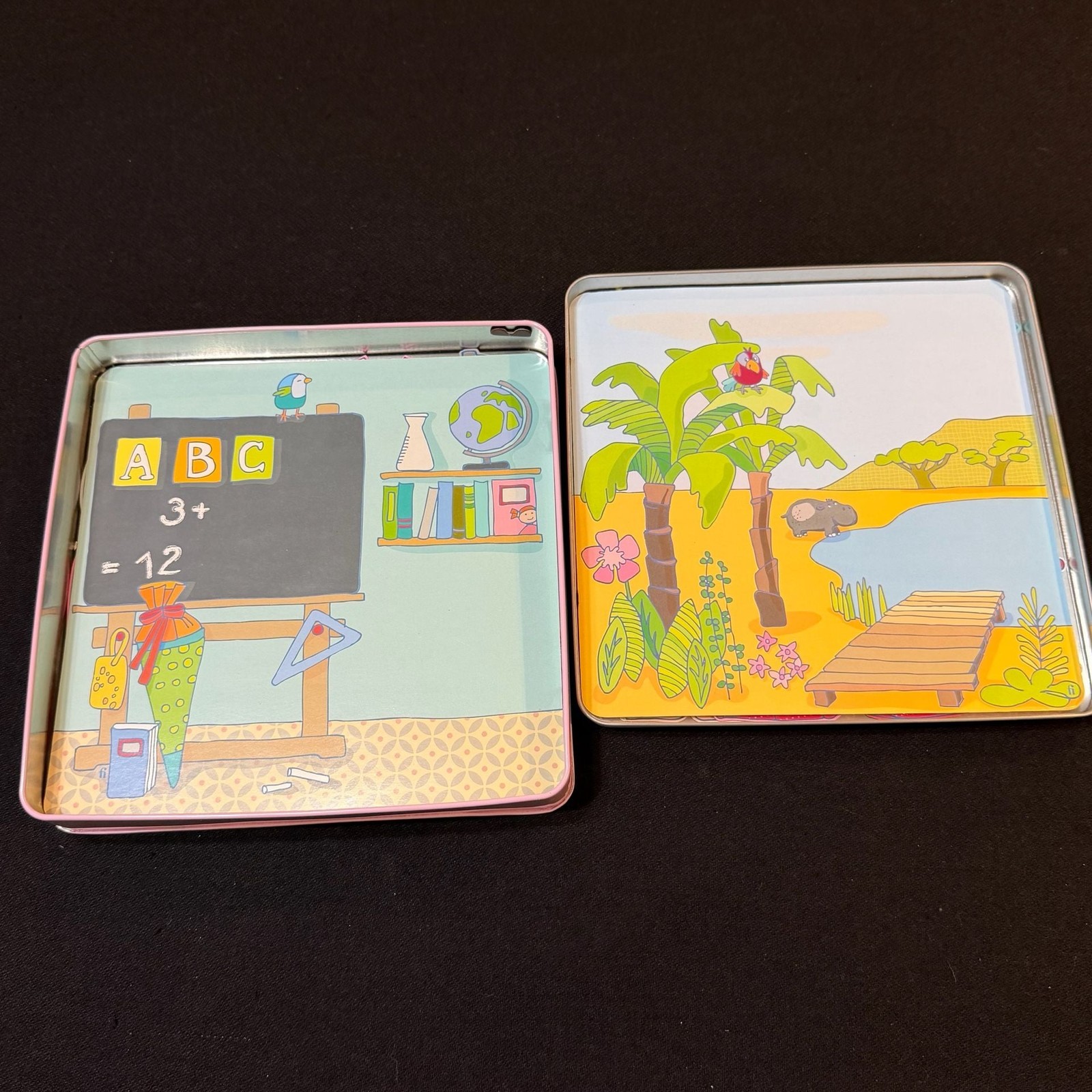 2 HABA Magnetic Games Dress-up Doll Lilli and Peter & Pauline’s Farm Travel Tins