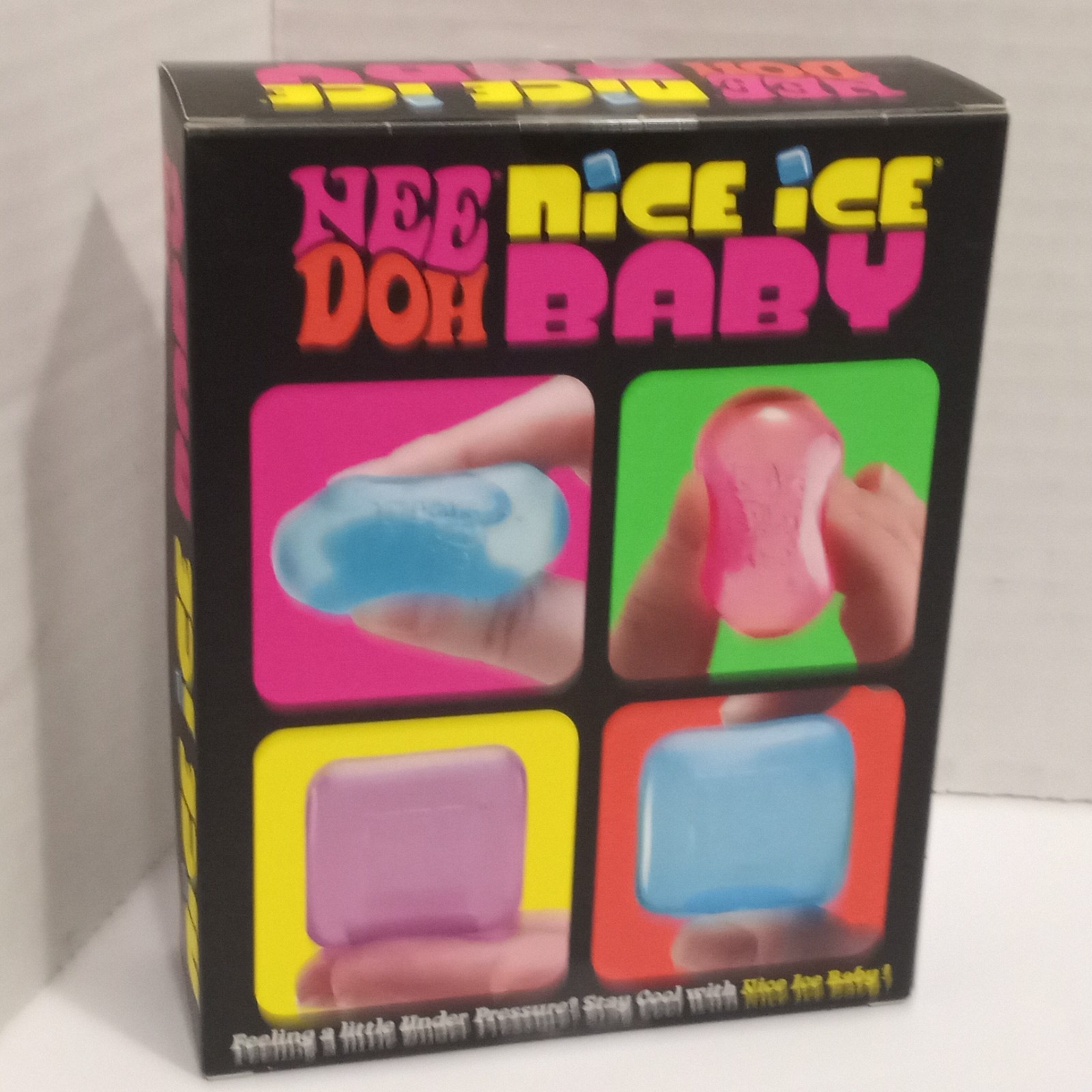 Needoh Nice Ice Baby 4-Pack Squishy Stress Cubes Sensory Toy New Sealed