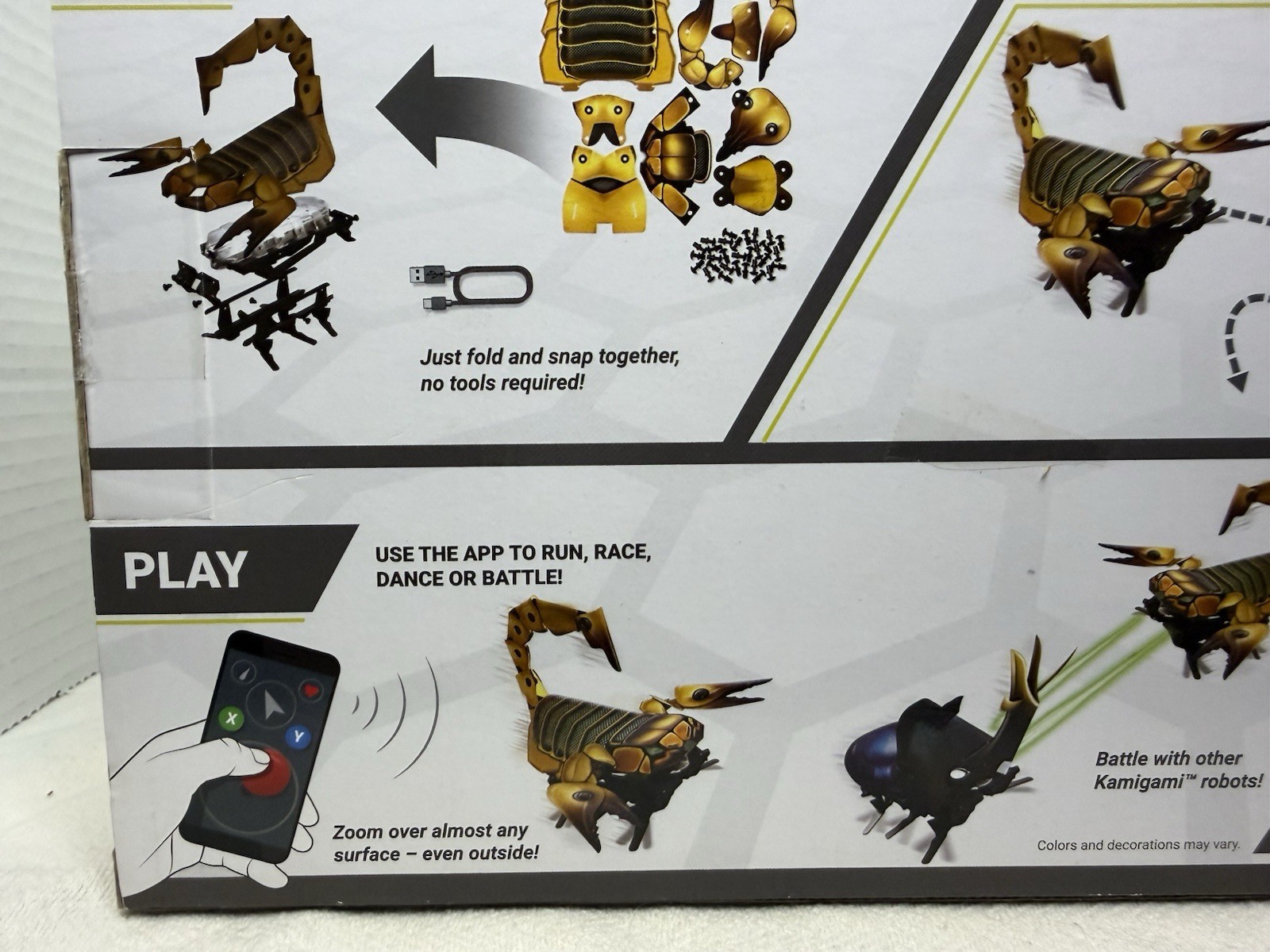 Kamigami Robots Scarrax Robotic Scorpion STEM Building Kit Open Box Unassembled