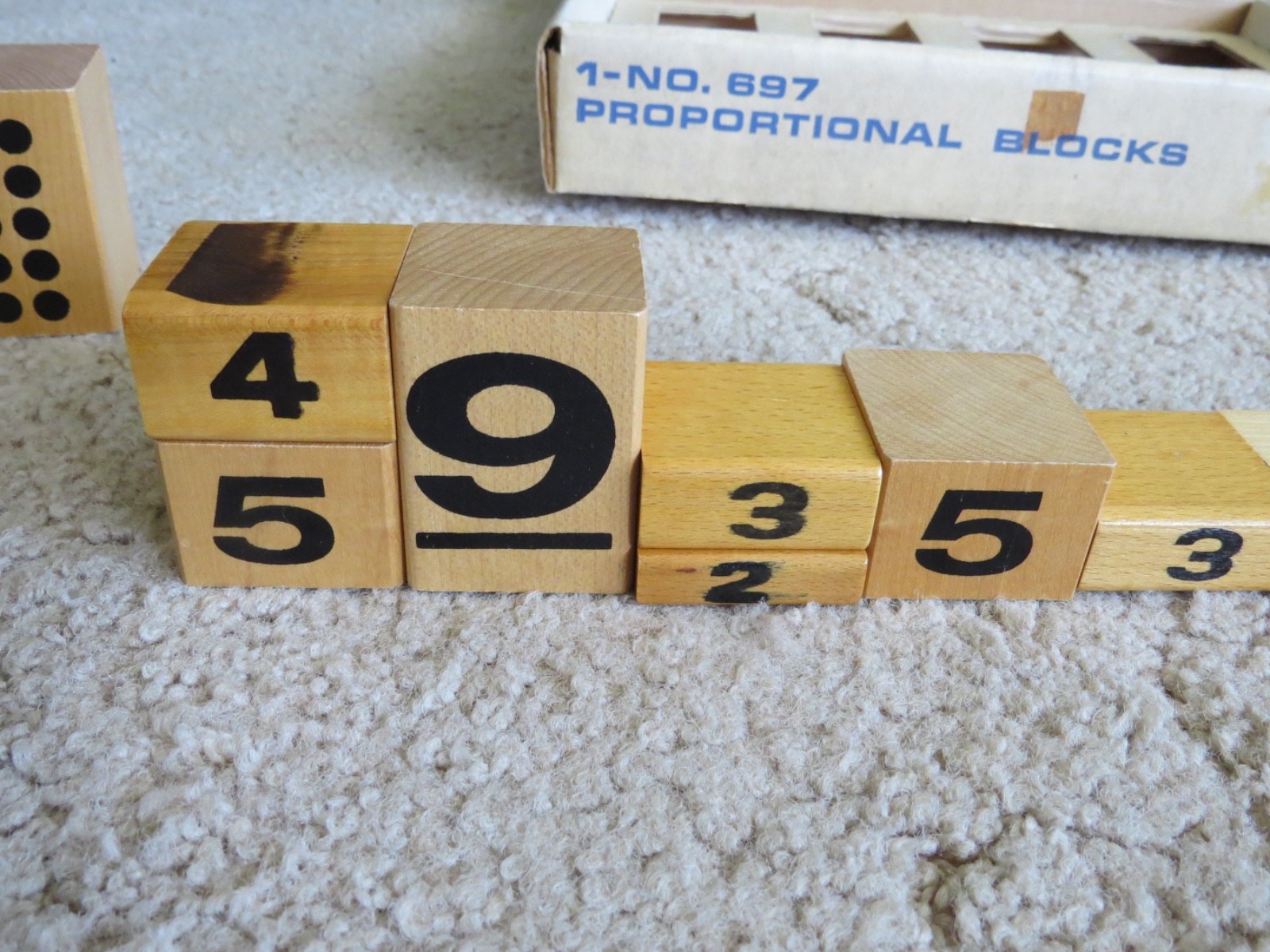 🔴 Playskool Proportional Blocks 697 Math Number Counting Lot Learning Resources