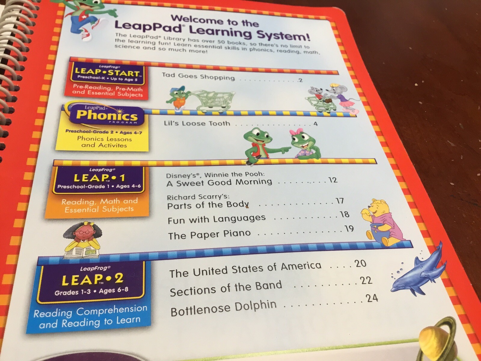 Leap Frog Pad Interactive Book Ages 4-8 Book Only
