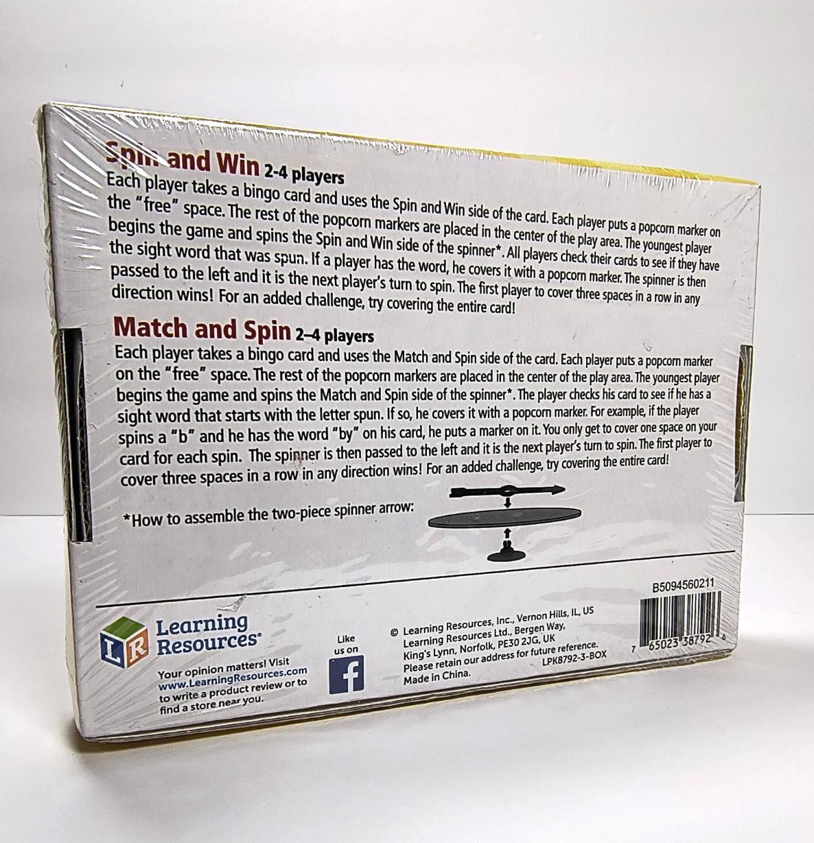 Learning Resources Sight Words Bingo Game Classroom Homeschool NEW