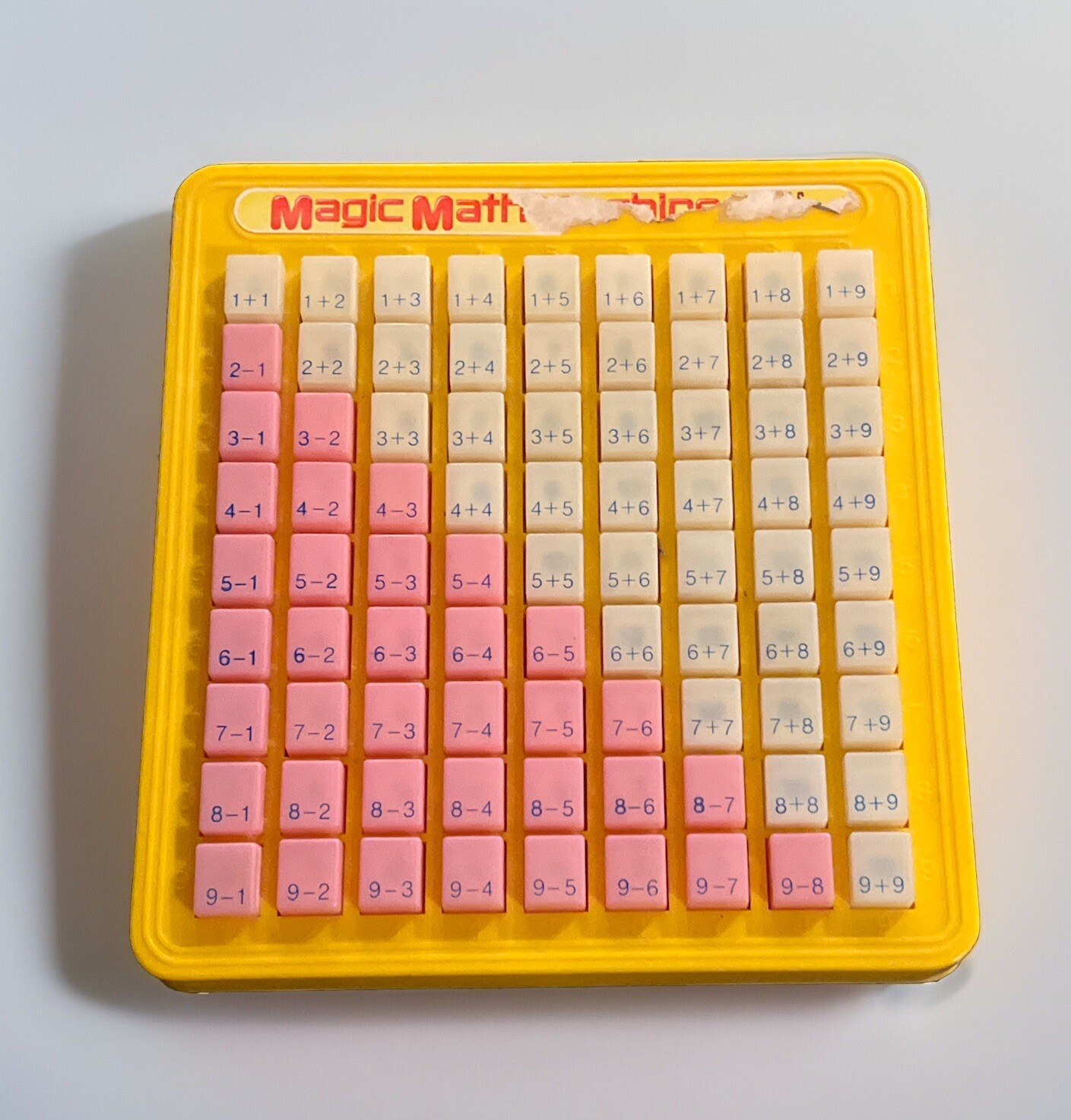 Magic Math Machine Addition & Subtraction Press & See Learning Board 1988 Lanard