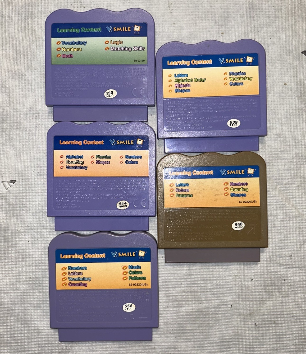 VTech VSmile Lot of 5 Game Cartridges Scooby Doo, Pooh, Wiggles, Bob Builder,