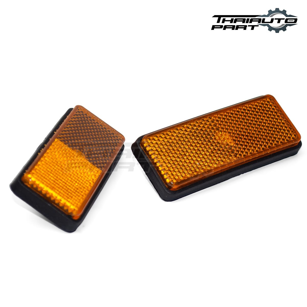 FIT Front Fork Leg Reflector Reflective Bolt On Amber Side Marker Rectangle 2x