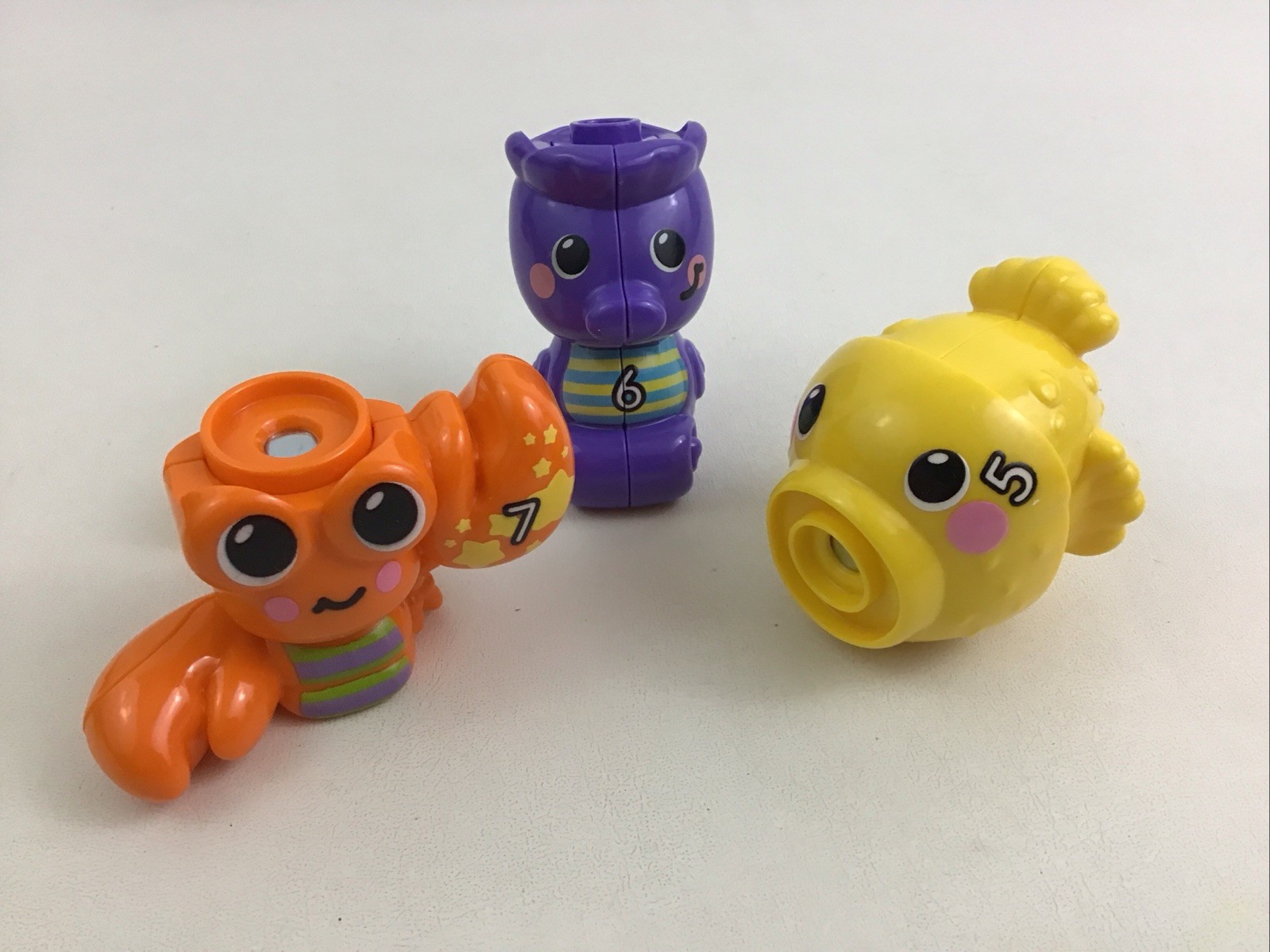 VTech Jiggle & Giggle Fishing Set Replacement Pieces Crab Octopus Seahorse Shark