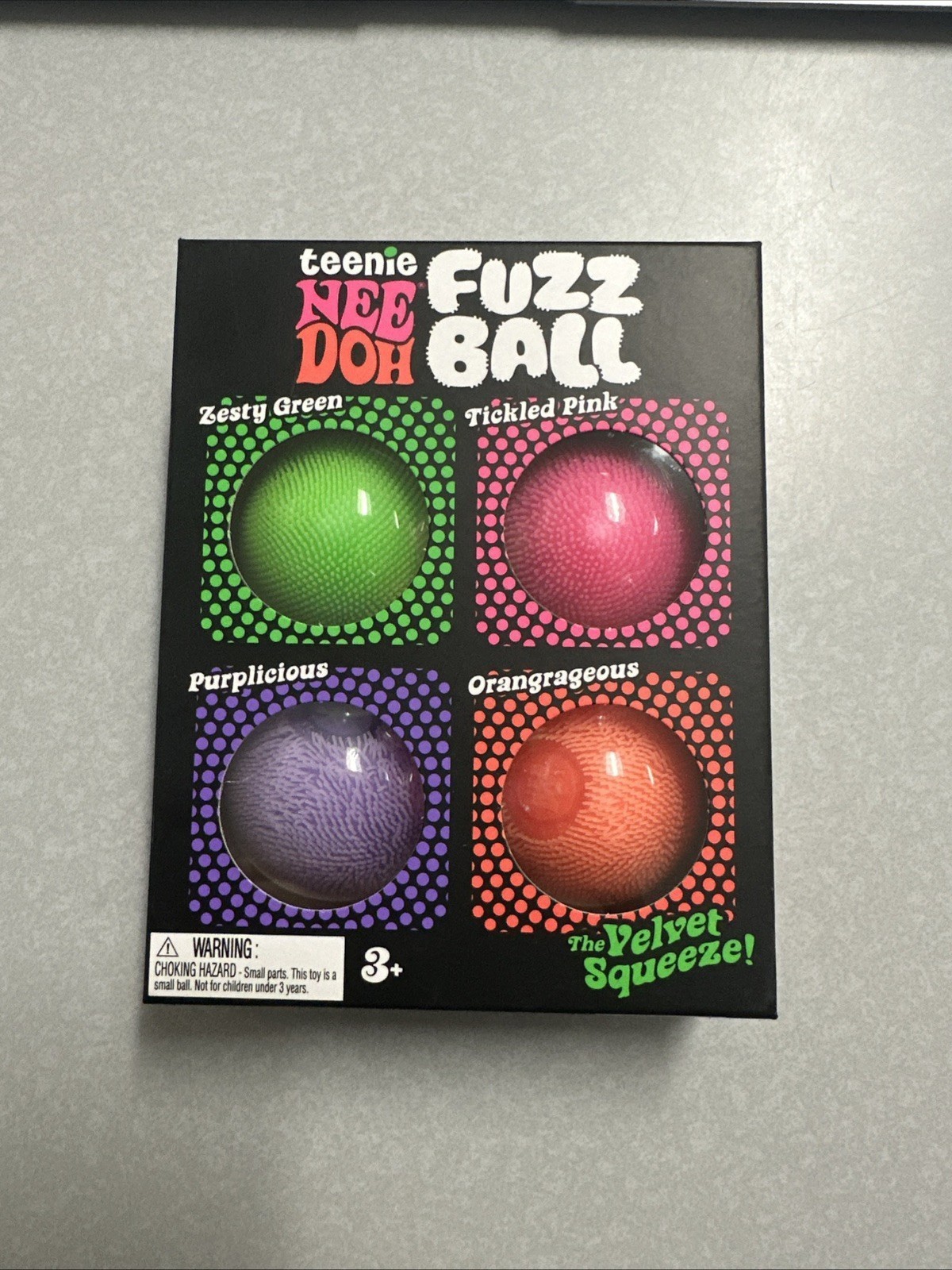 NEEDOH FUZZ BALL TEENIE VELVET SQUEEZE 4 PACK BRAND NEW SEALED