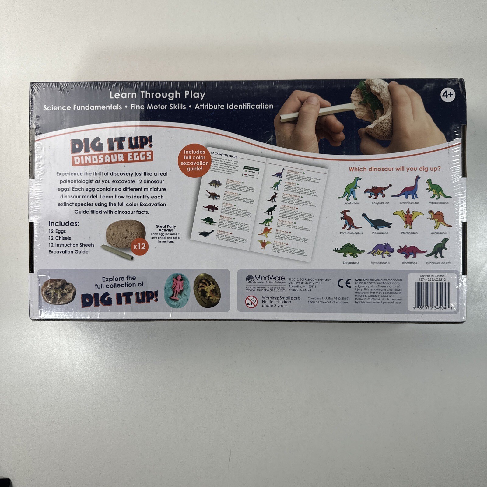 MindWare Dig It Up! Discoveries Science and Nature 12 Eggs Different Dinosaurs