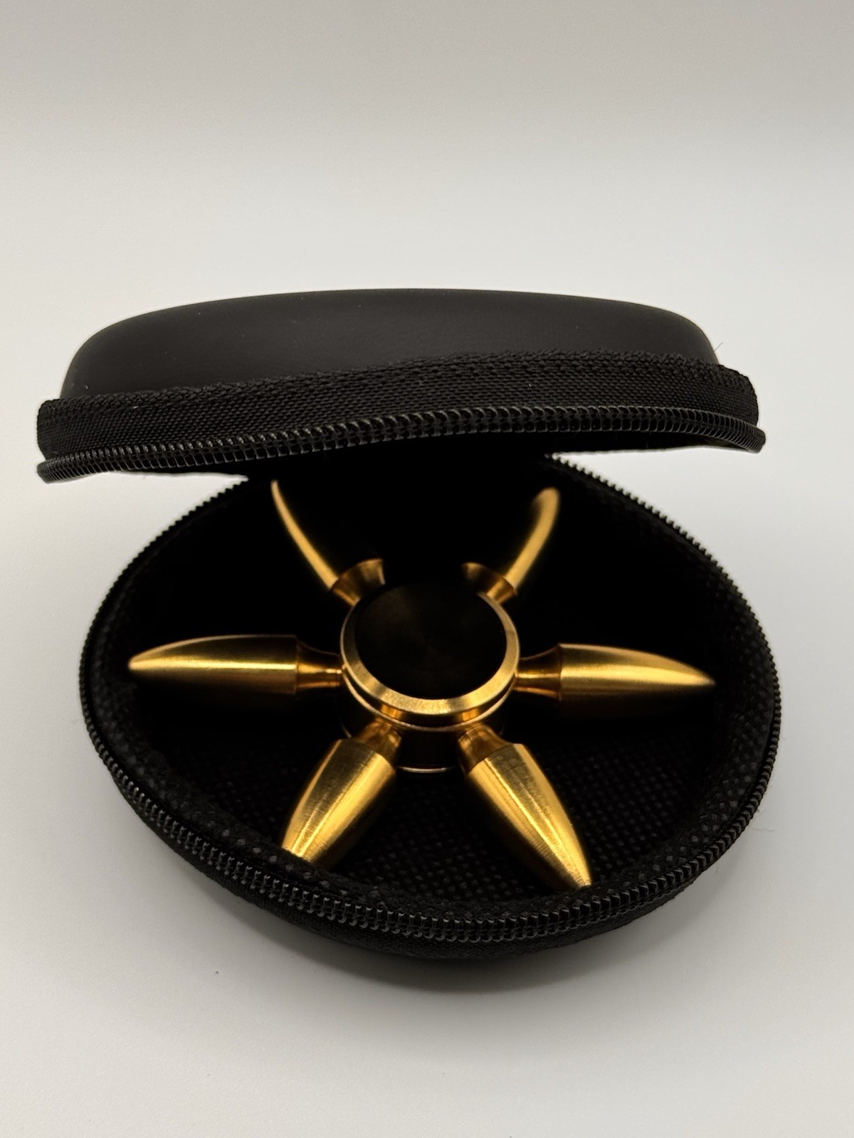 Gold Bullet Metal Brass Fidget Spinner All Metal Toy Adults Kids Boys Girls