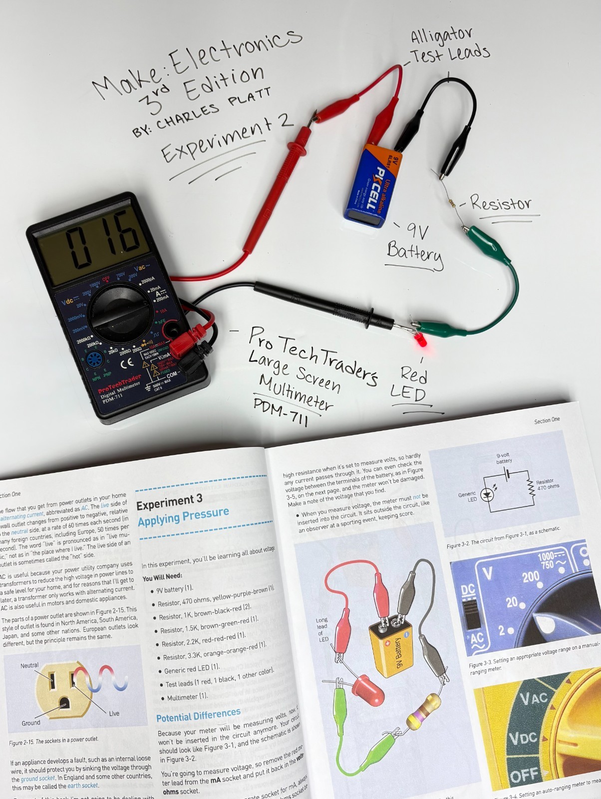 Make: Electronics Kit 1 Economy – 3rd Ed Component Pack Sec 1-3 in 3rd Ed Book