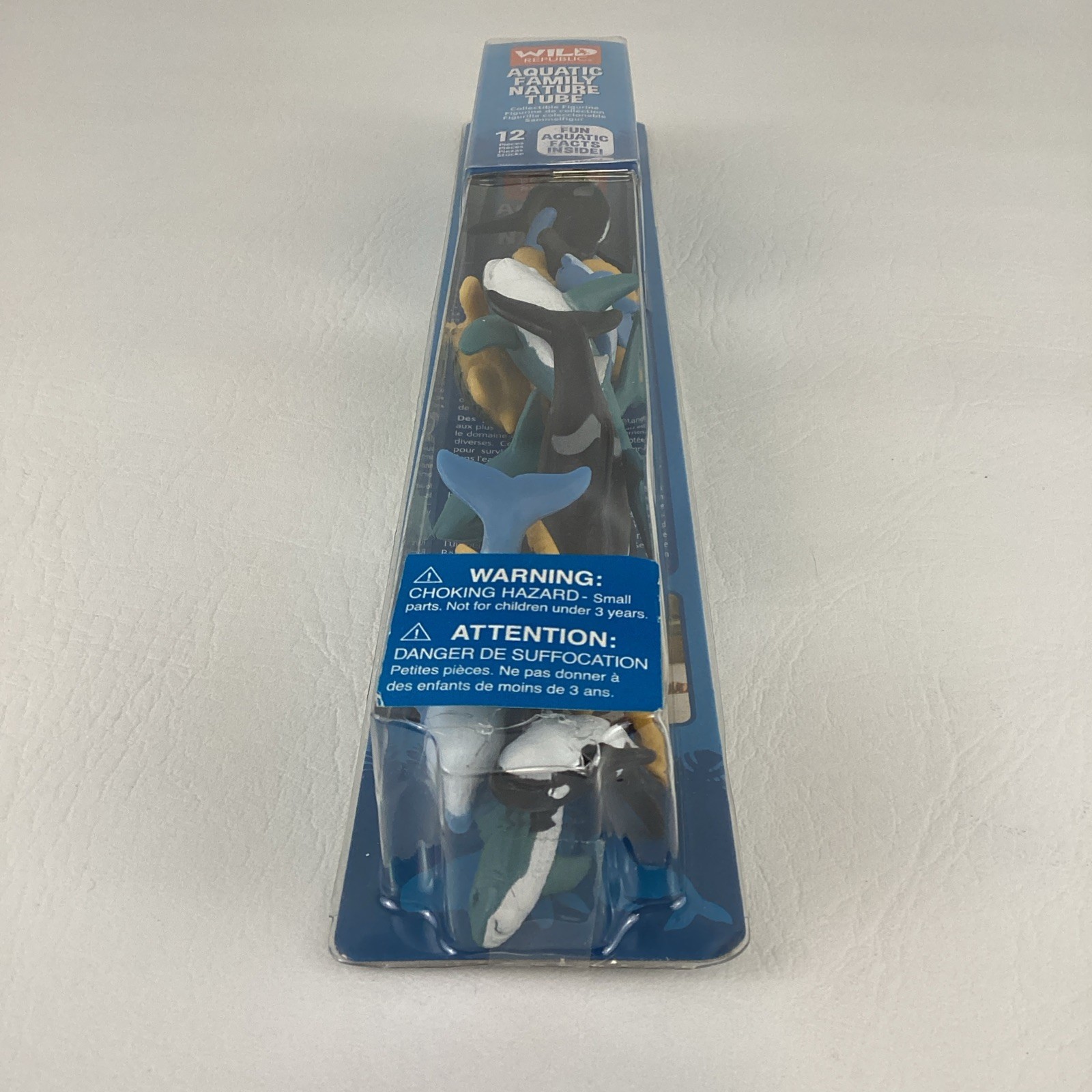 Wild Republic Aquatic Family Nature Tube 12 Piece Collectible Figures Shark Toy