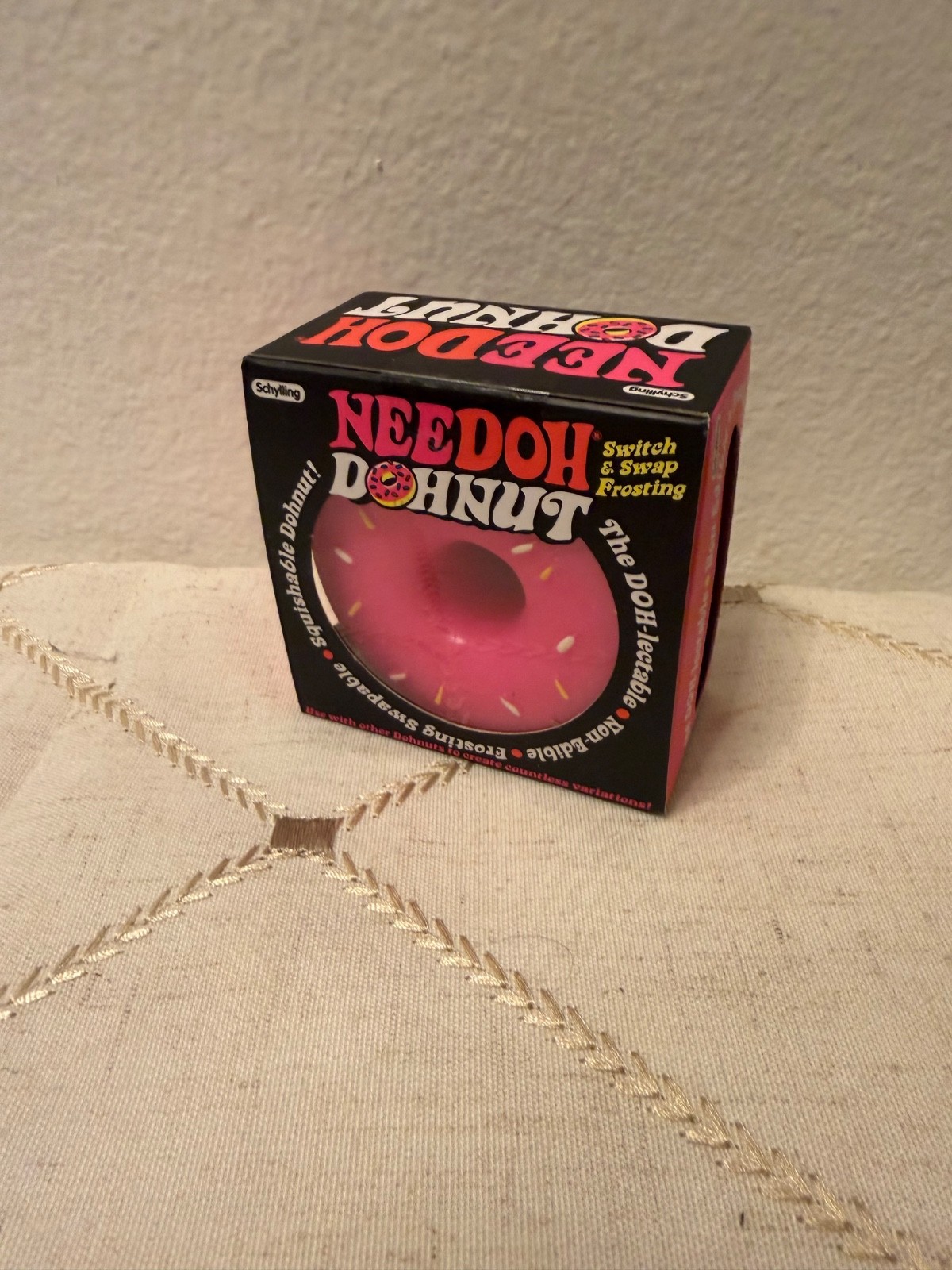 Schylling NeeDoh Powdered Donut PINK Nee Doh Authentic