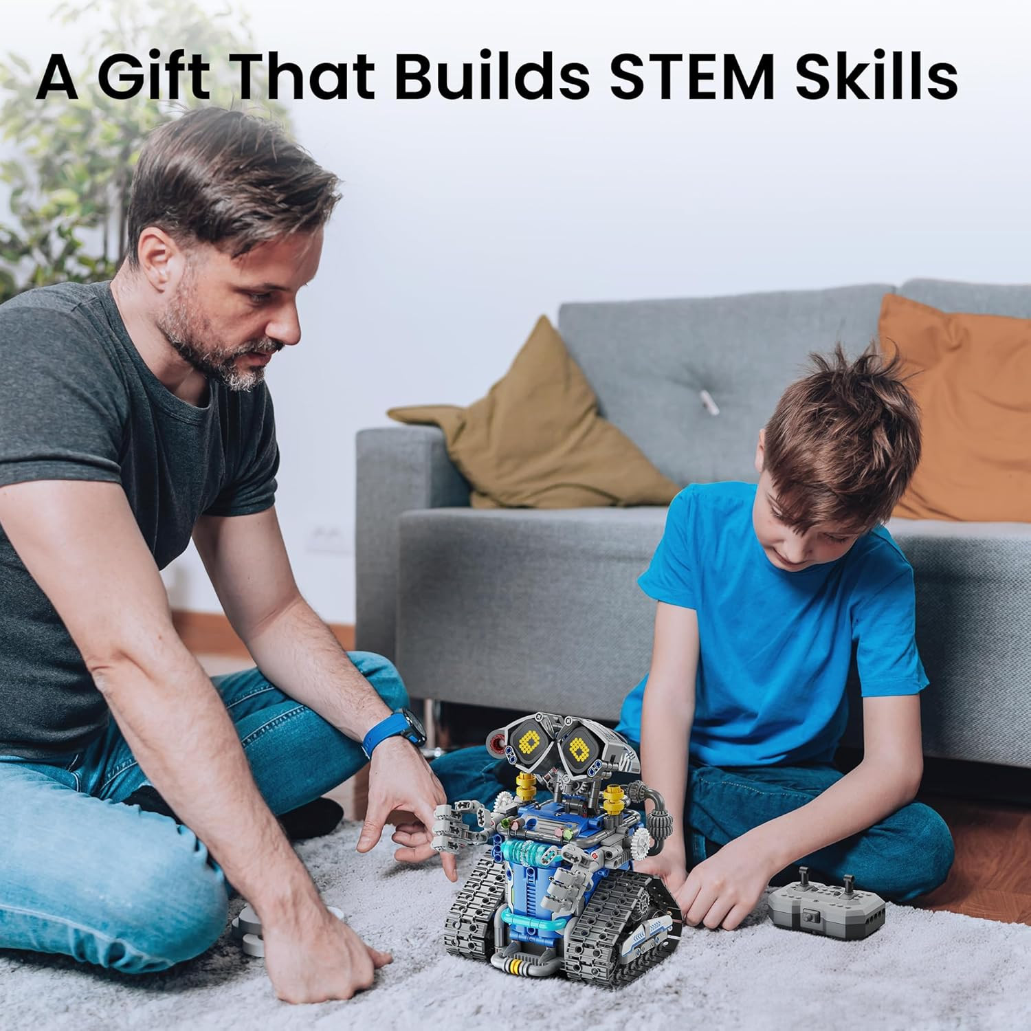Sillbird STEM Robot Building Kit with Remote Control Gifts for Boys Ages 8-14, B