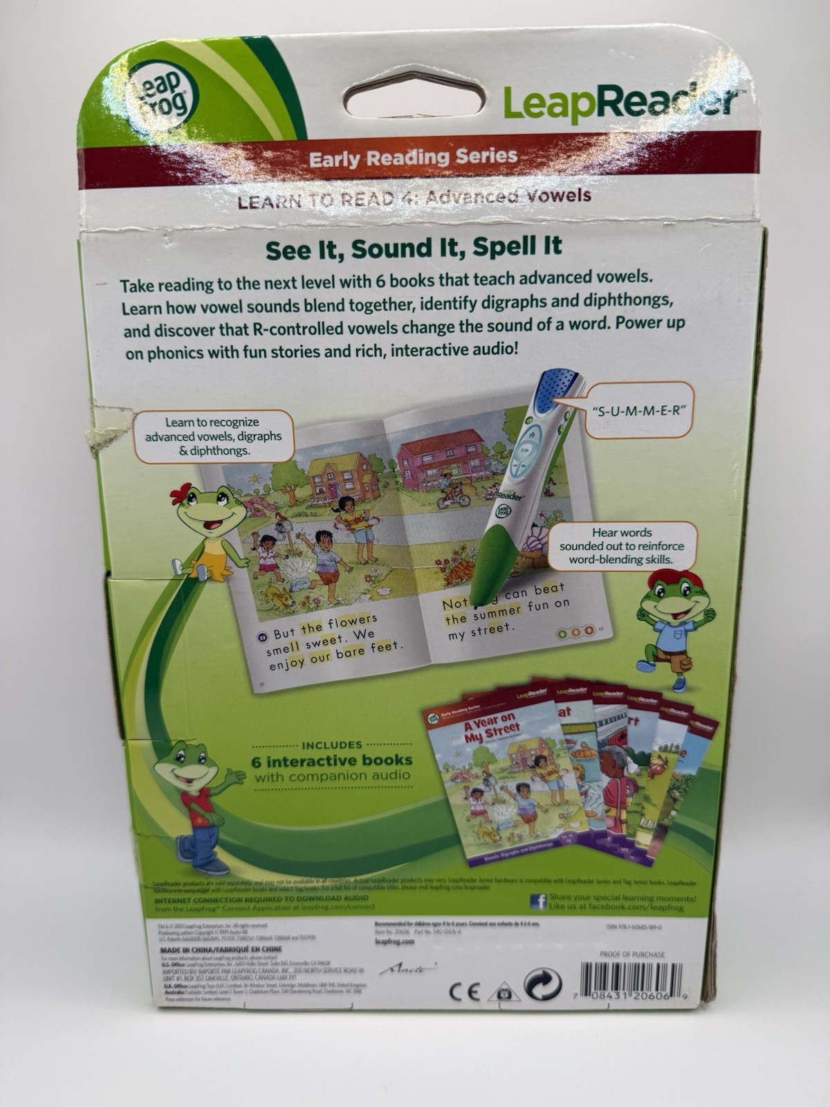LeapFrog LeapReader NIB Learn to Read 4: Advanced Vowels (6 Interactive Books)
