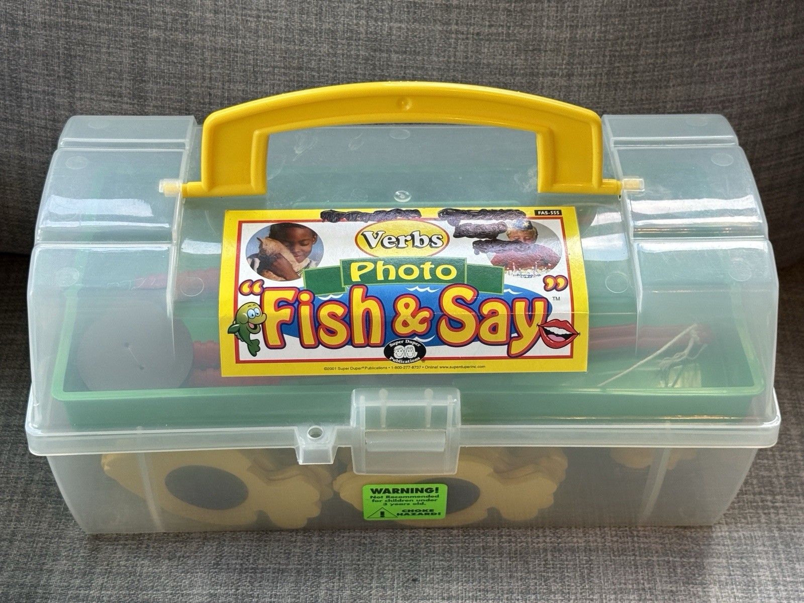 2001 Super Duper Publications Verbs Photo Fish & Say Educational Game READ