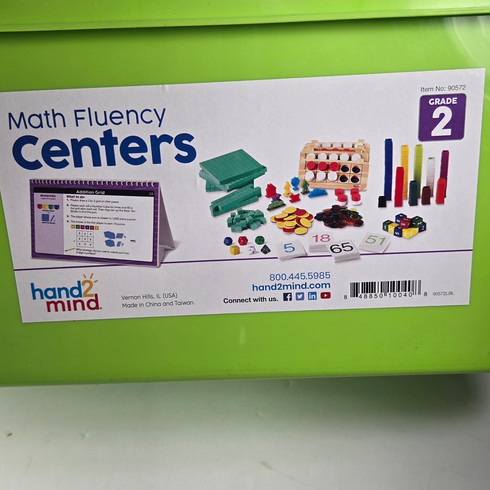 Hand2Mind Math Fluency Centers Grade 2 Educational Kit