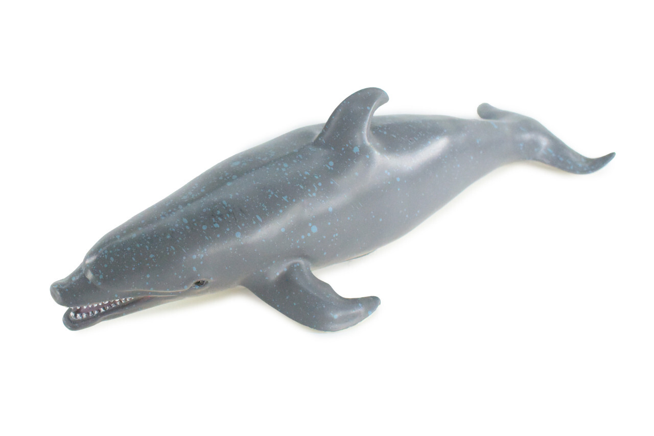 Realistic Dolphin Toy, Hand Painted, Soft Rubber Porpoise Model, 15″ IM23 B656
