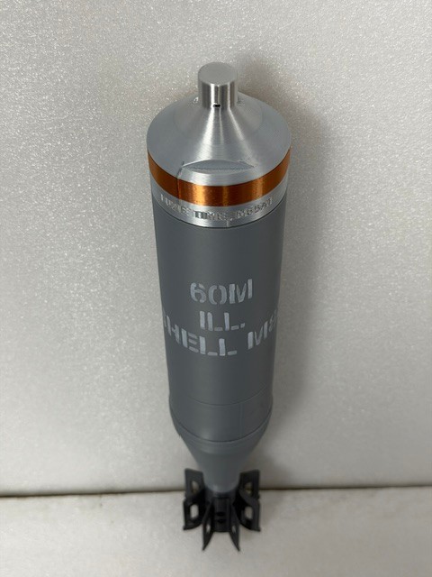 M83 60m ILL Illuminating Mortar WWII Era Made is USA 3D Printed Replica