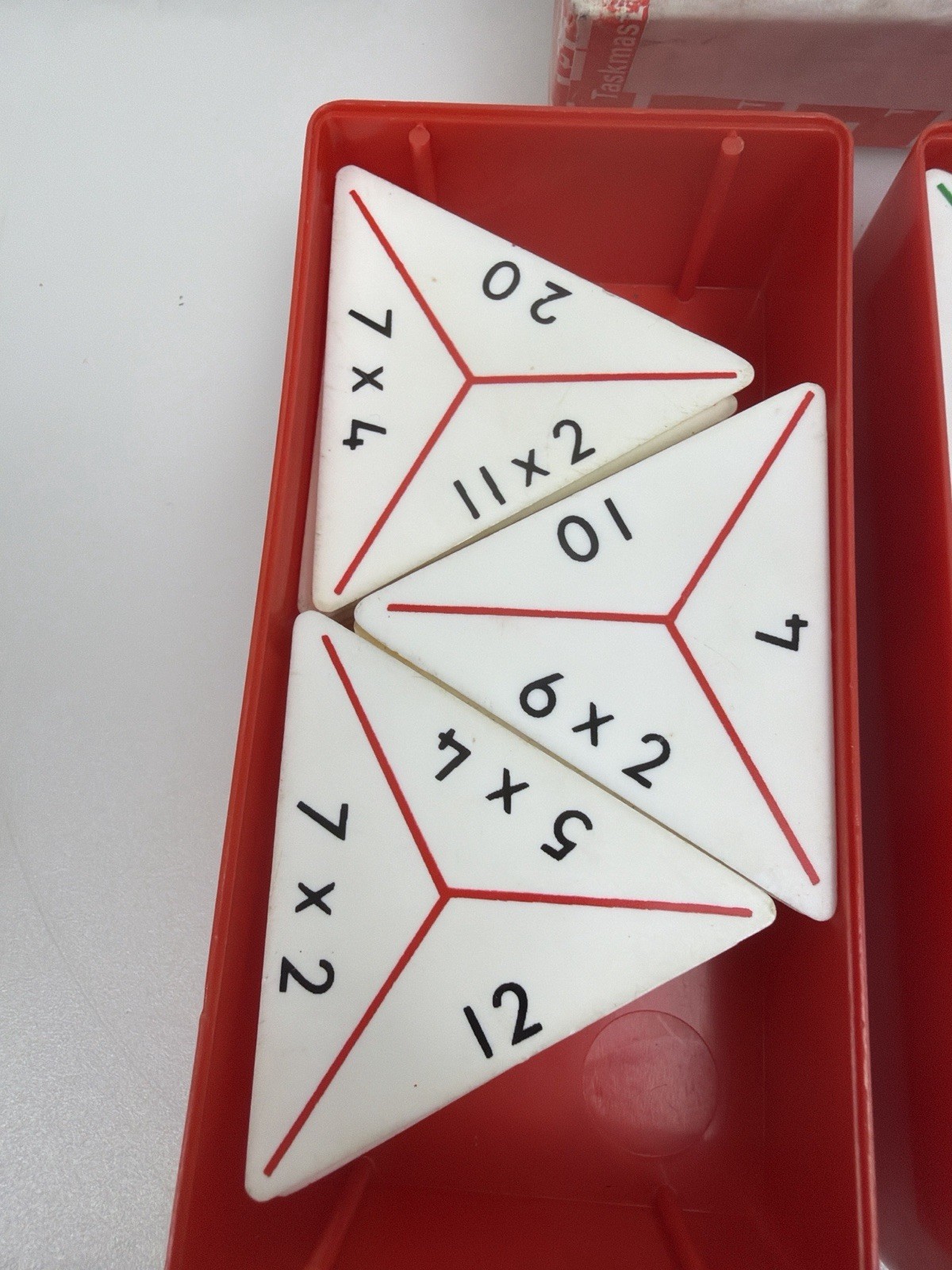 Vintage 1979 Taskmaster Tables Shapes T539 Math Game England Educational Set